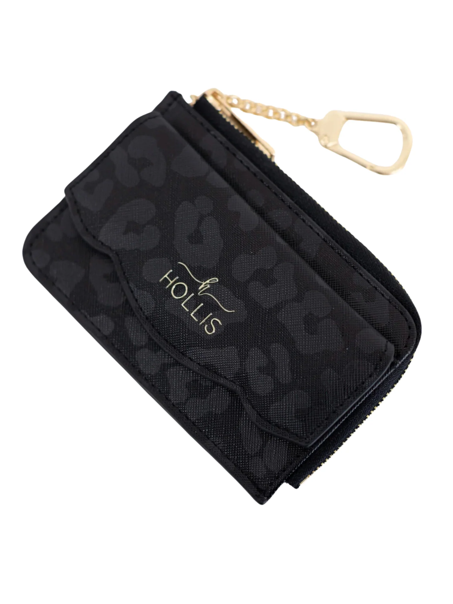 Hollis Black Leopard Coco Card Holder