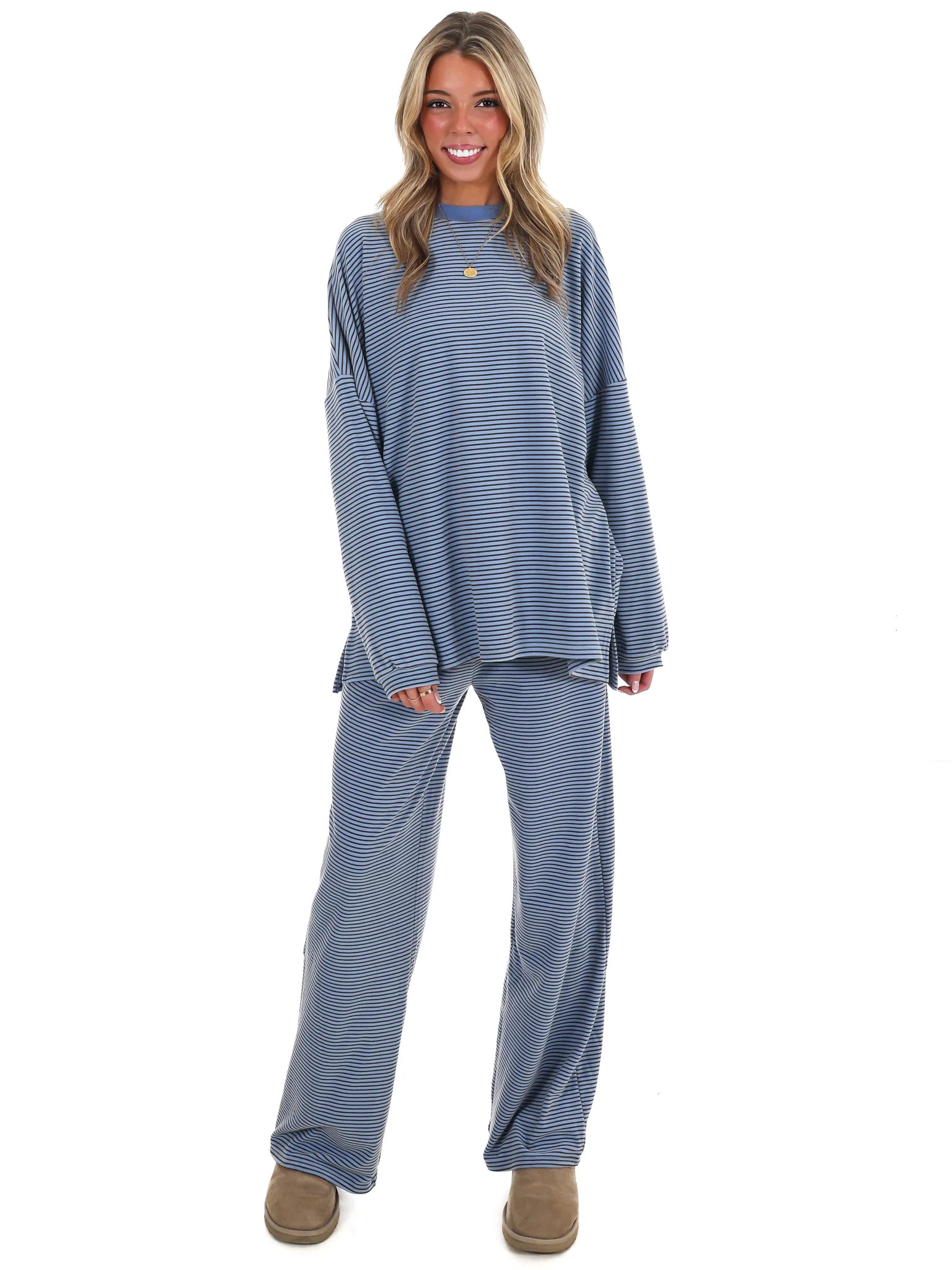 Homebody Stripe Fleece Top - Image 12
