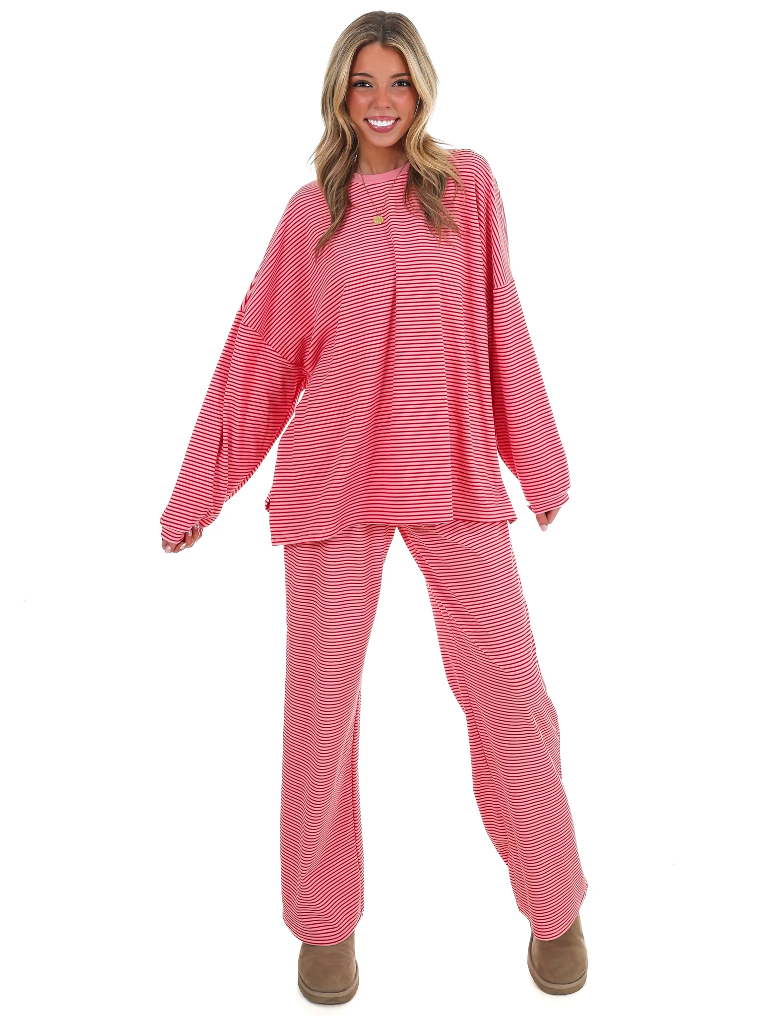 Homebody Stripe Fleece Top - Image 6