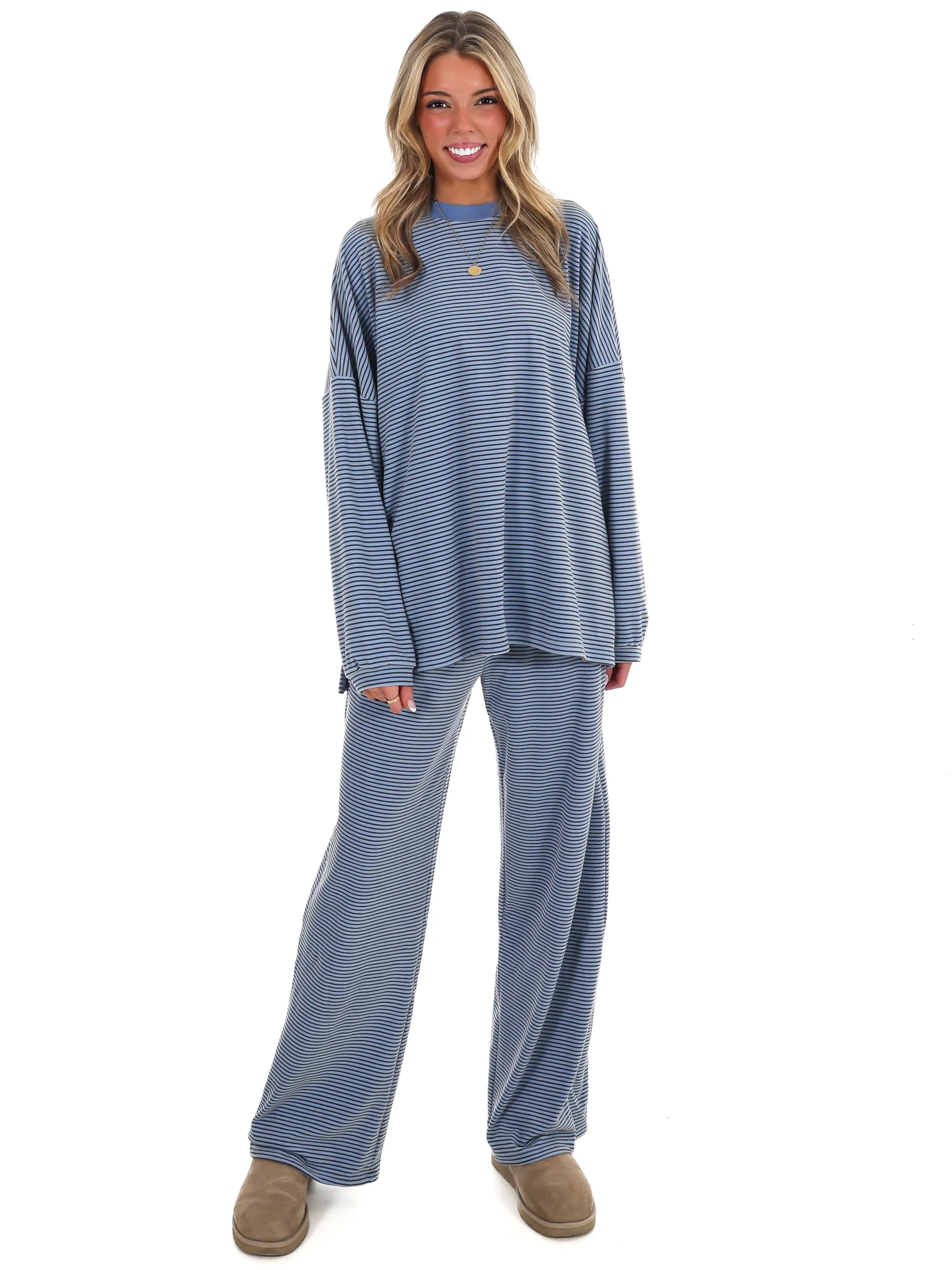 Homebody Stripe Fleece Top - Image 8