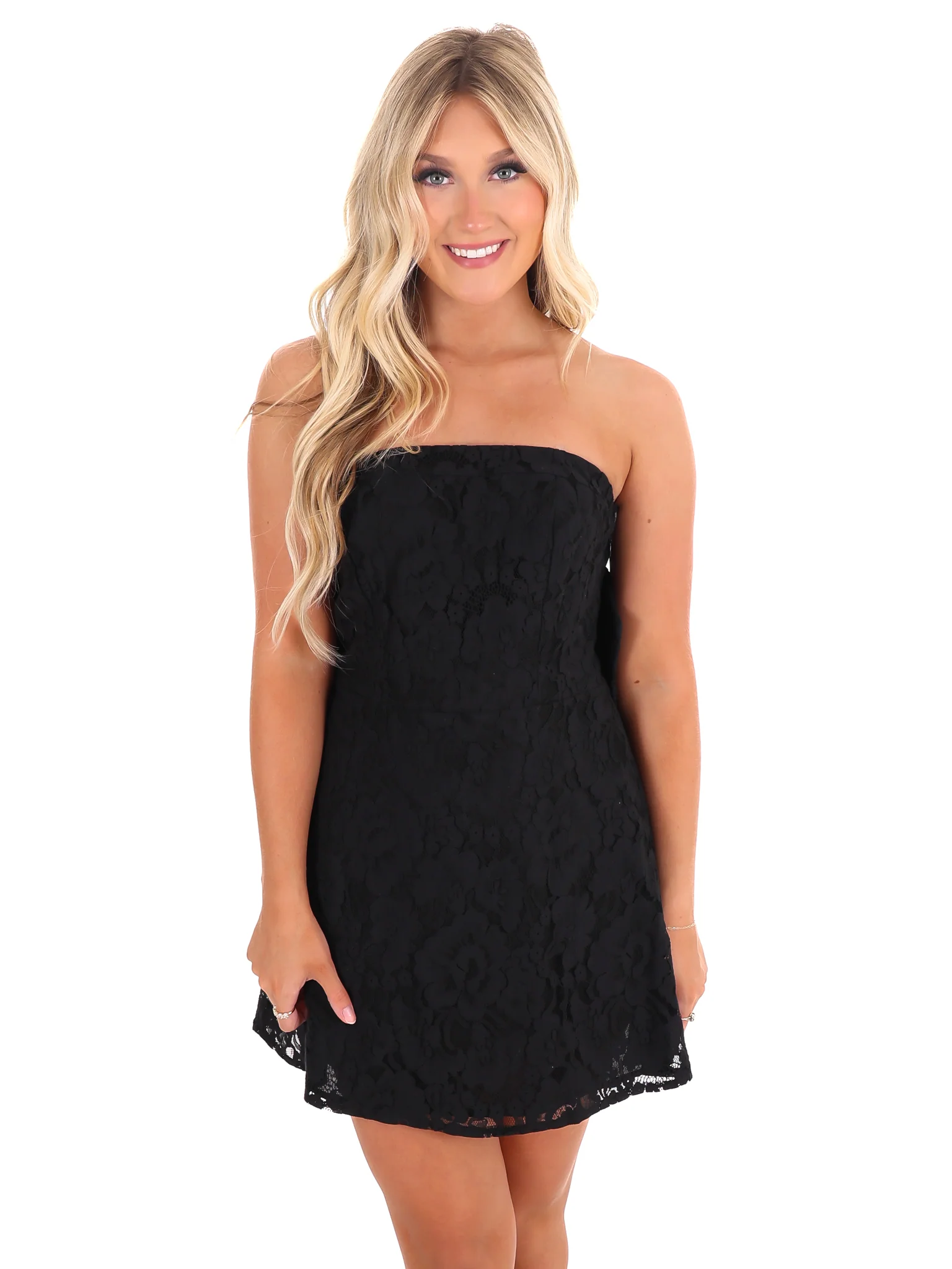 Hopelessly Devoted Lace Bowtie Dress - Image 3