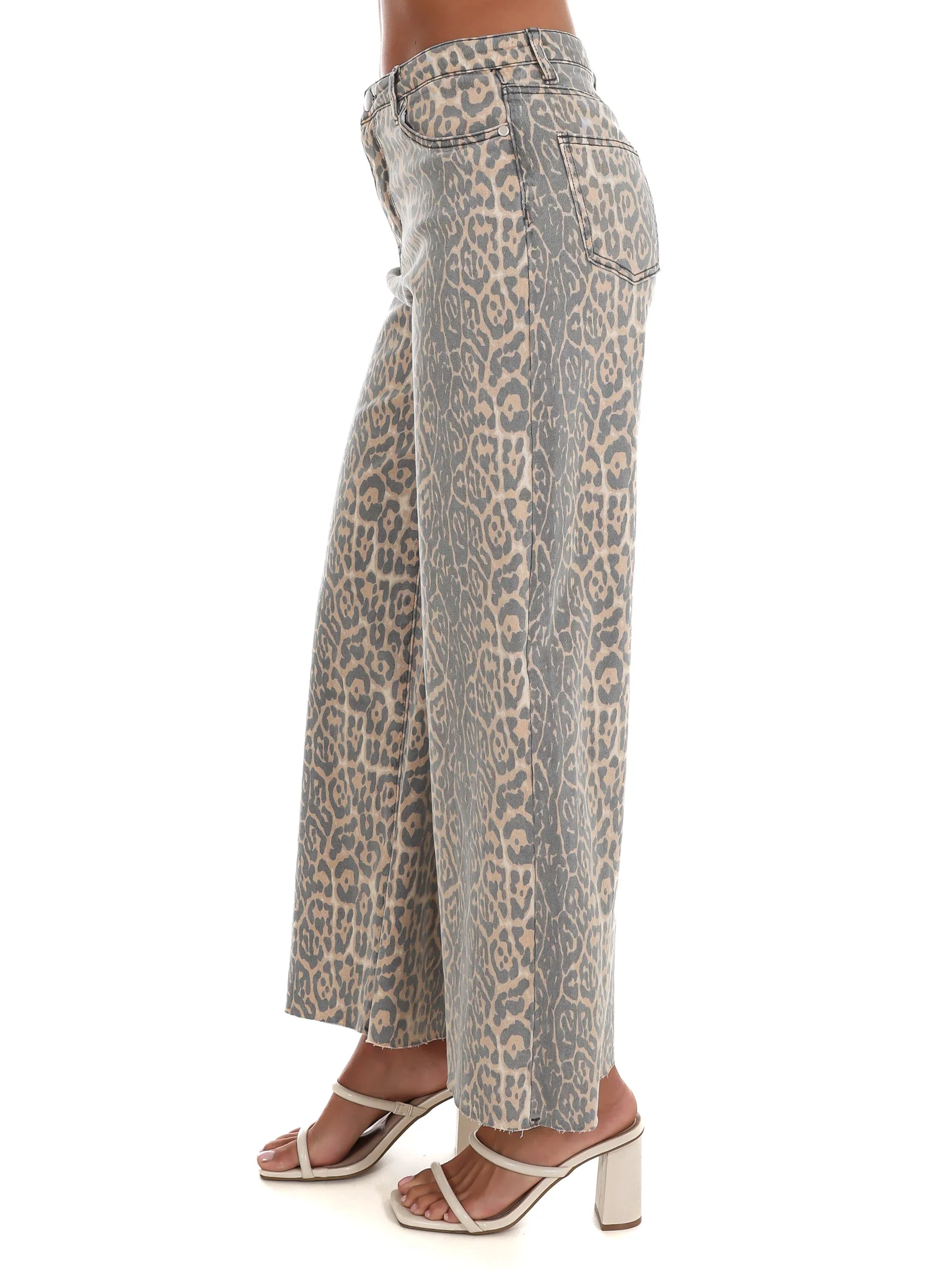 I Like Me Better Leopard Wide Leg Jeans - Image 2