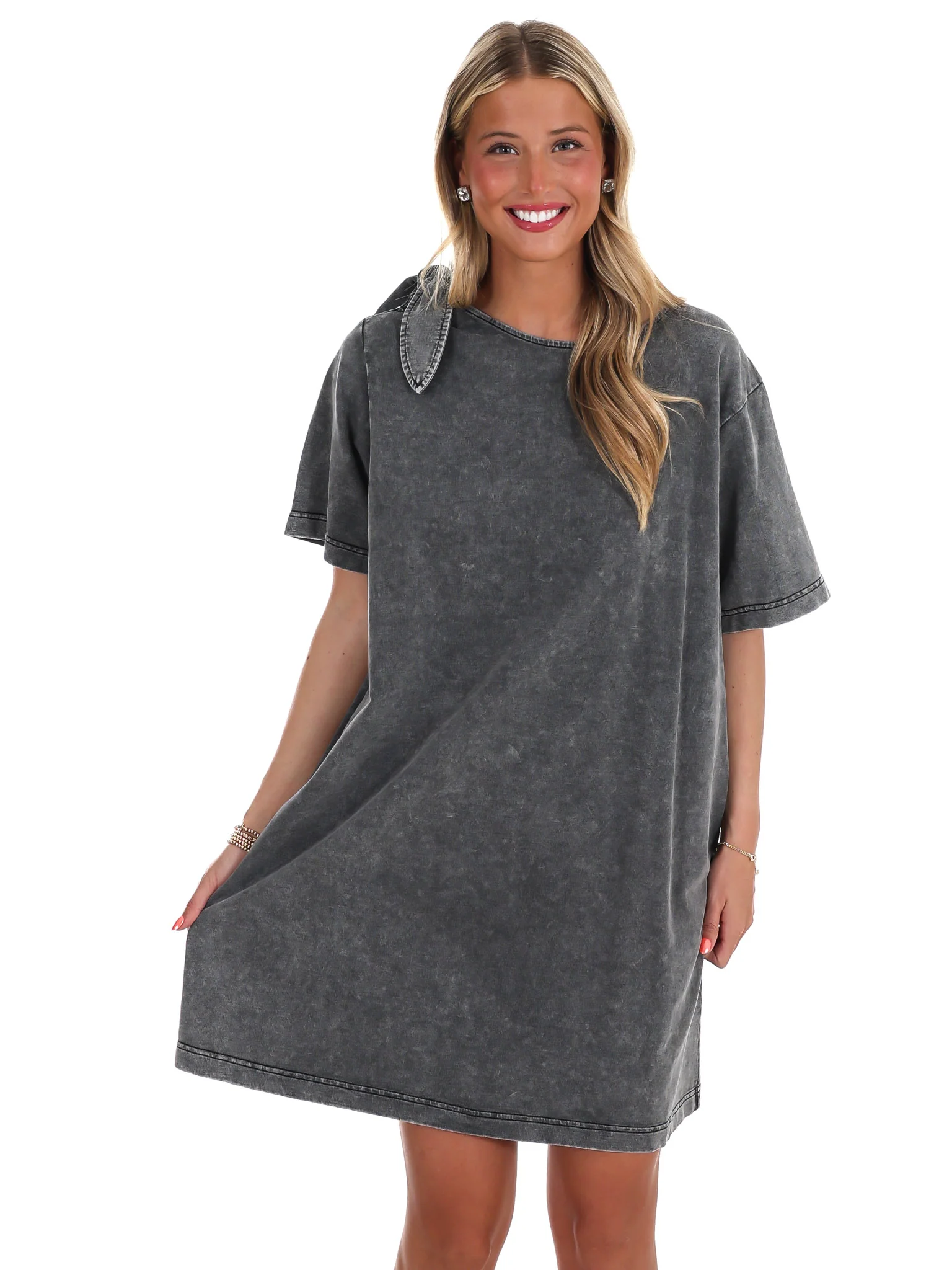 If You Love Her Mineral Wash Dress - Image 5