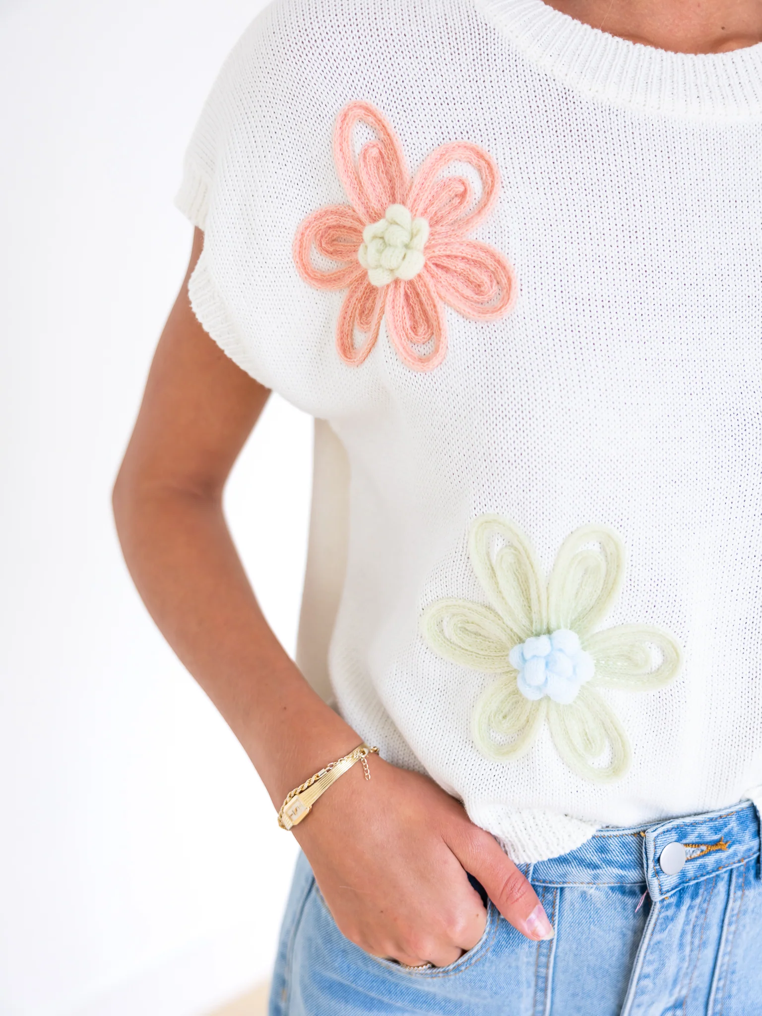In Bloom Flower Sweater Vest - Image 4