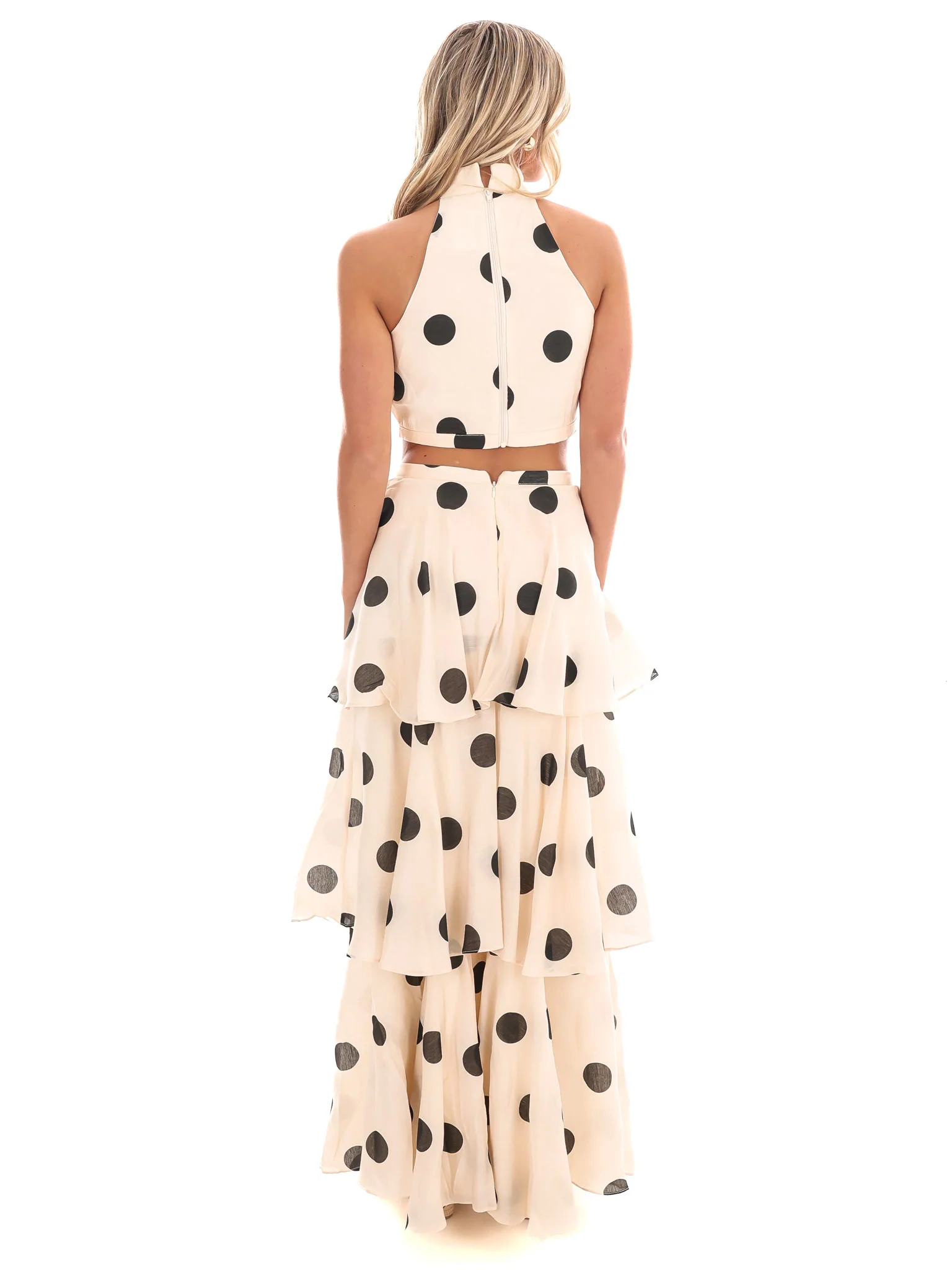 In Our Moment Polka Dot Maxi Skirt Set - Image 7
