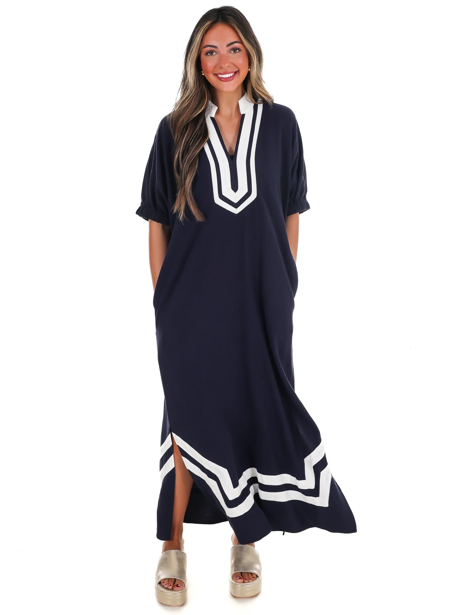 In the Best Way Contrast Midi Dress - Image 4