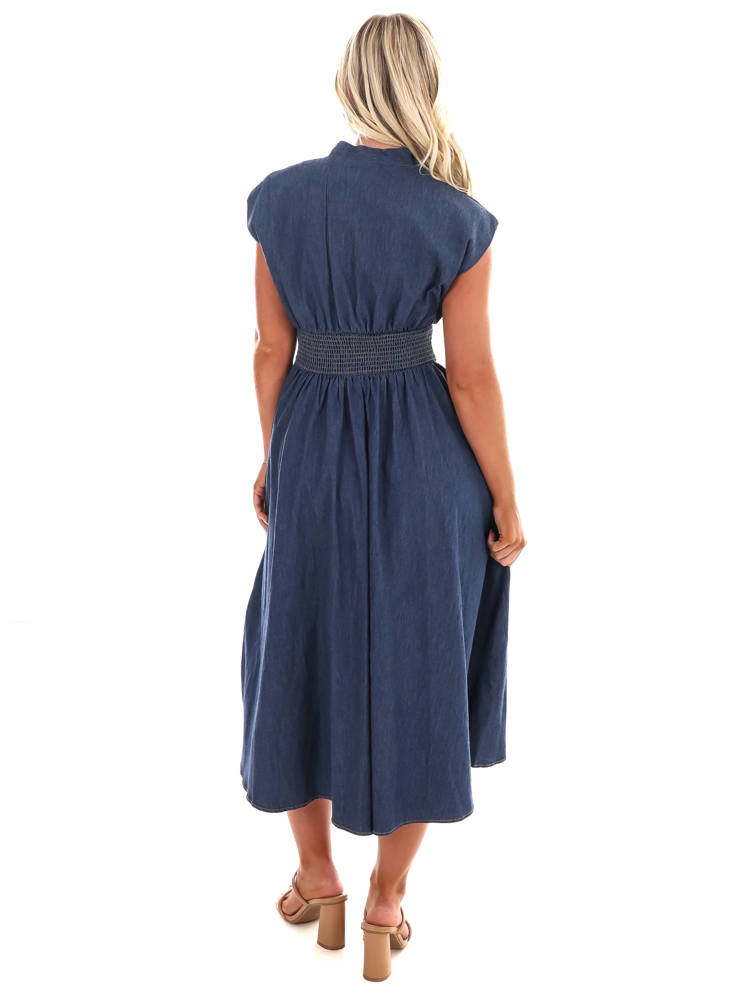 Inside Scoop Denim Midi Dress - Image 7