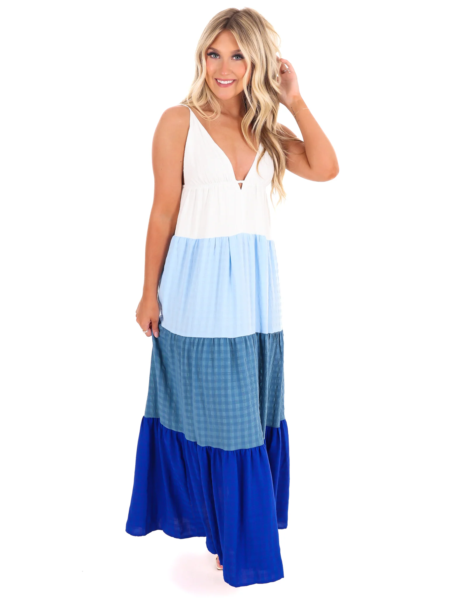 Into the Blue Maxi Dress - Image 5