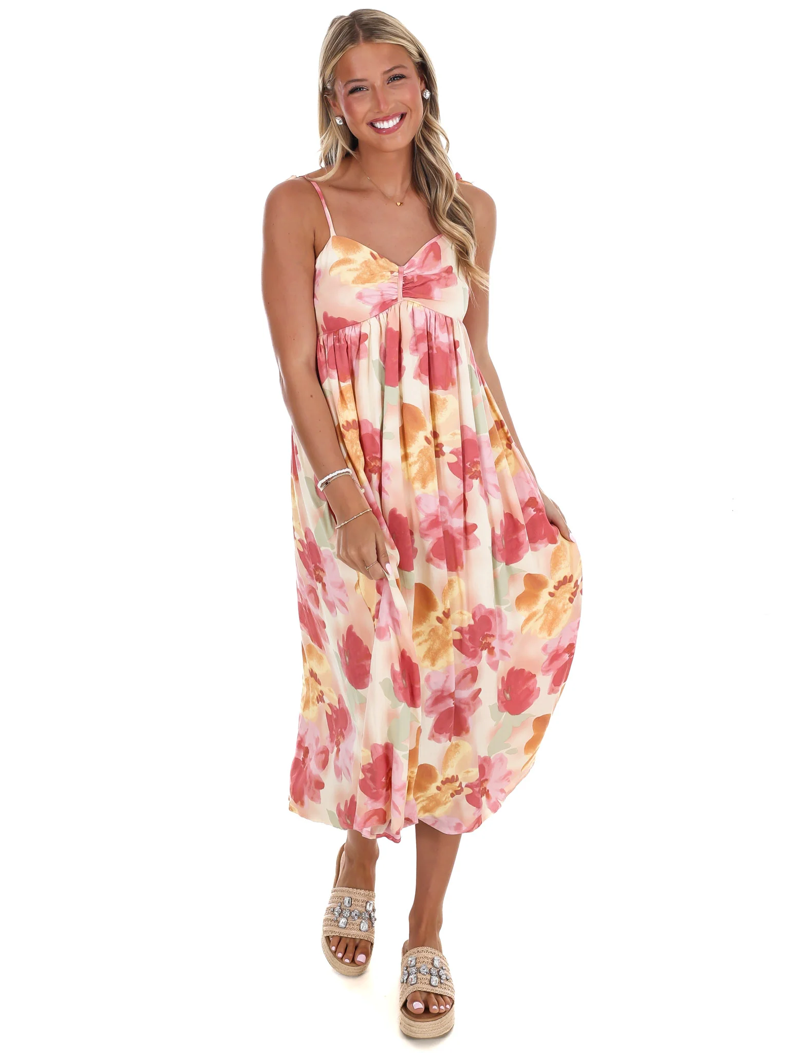Into the Garden Floral Midi Dress - Image 3