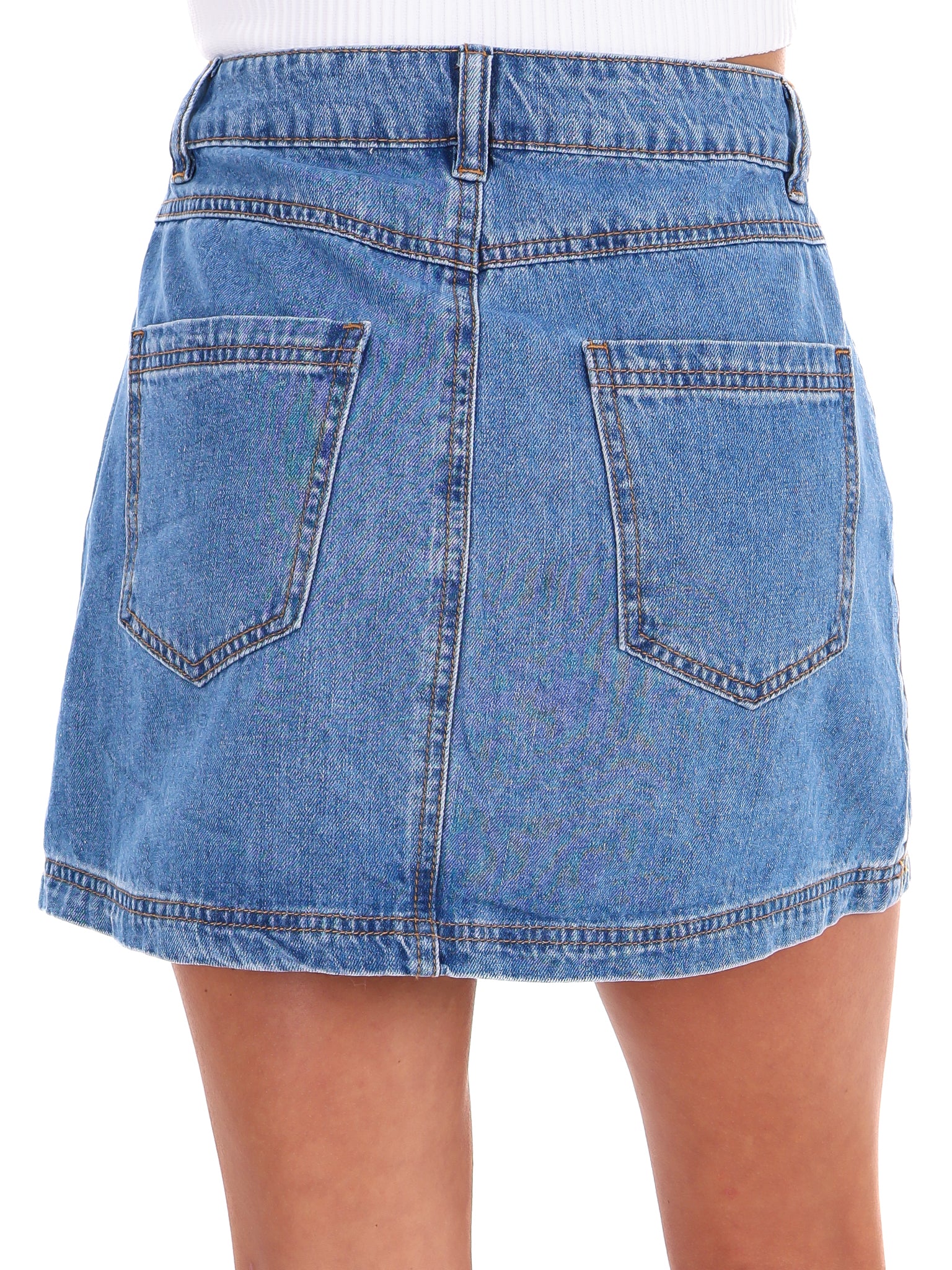 It's A Girl Thing Ribbon Denim Skirt - Image 3