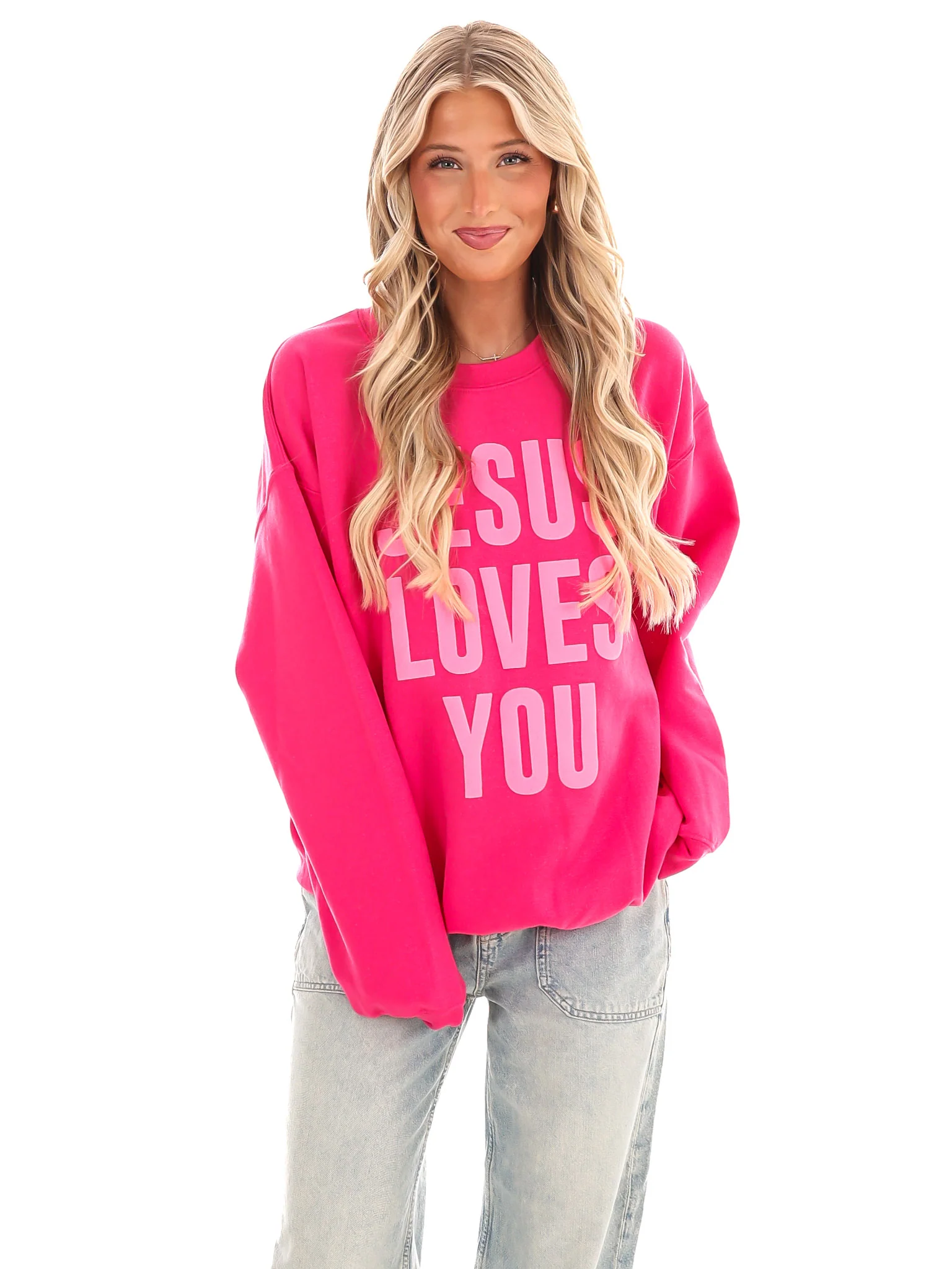 Jesus Loves You Sweatshirt - Image 3