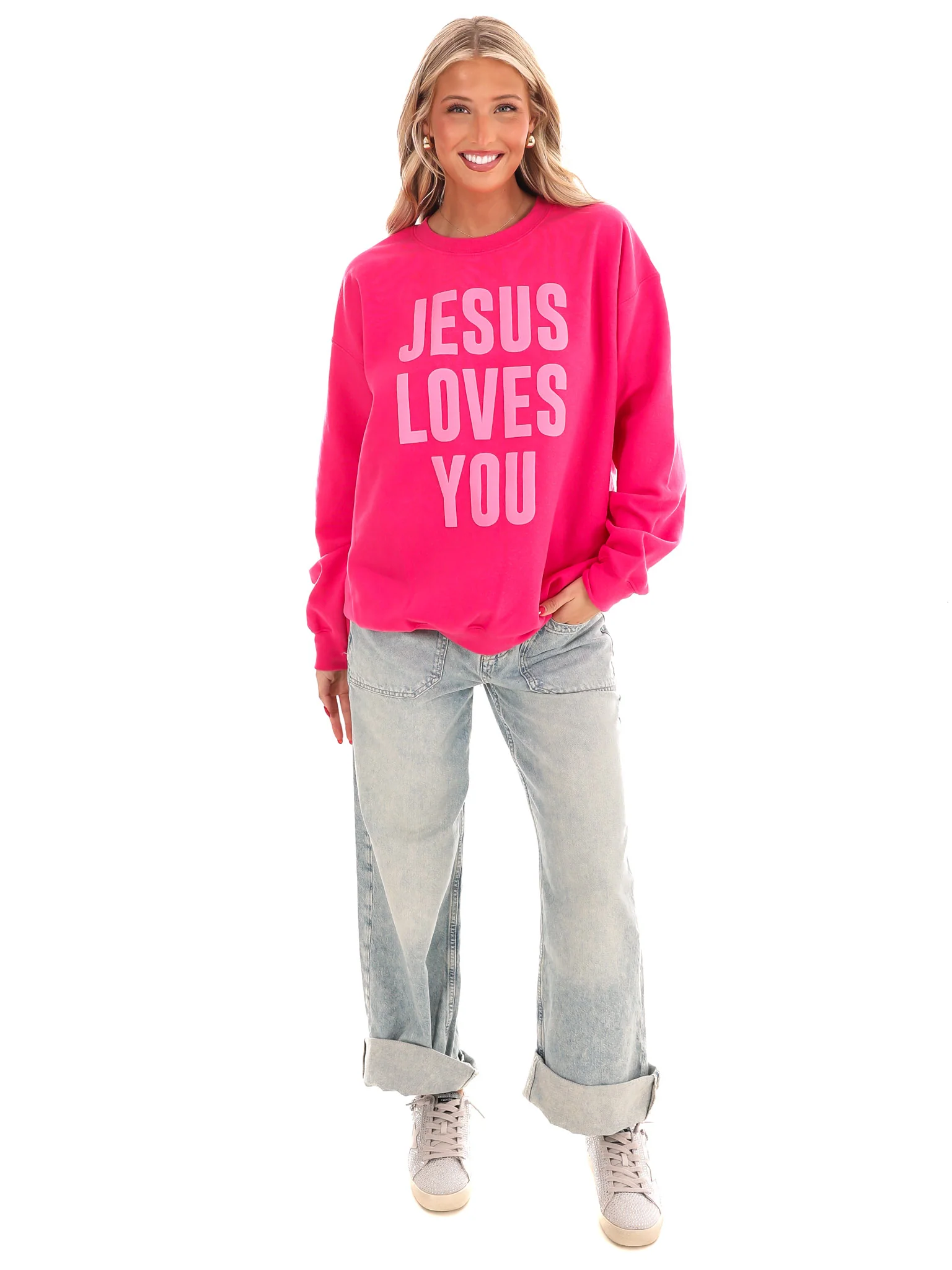 Jesus Loves You Sweatshirt - Image 6