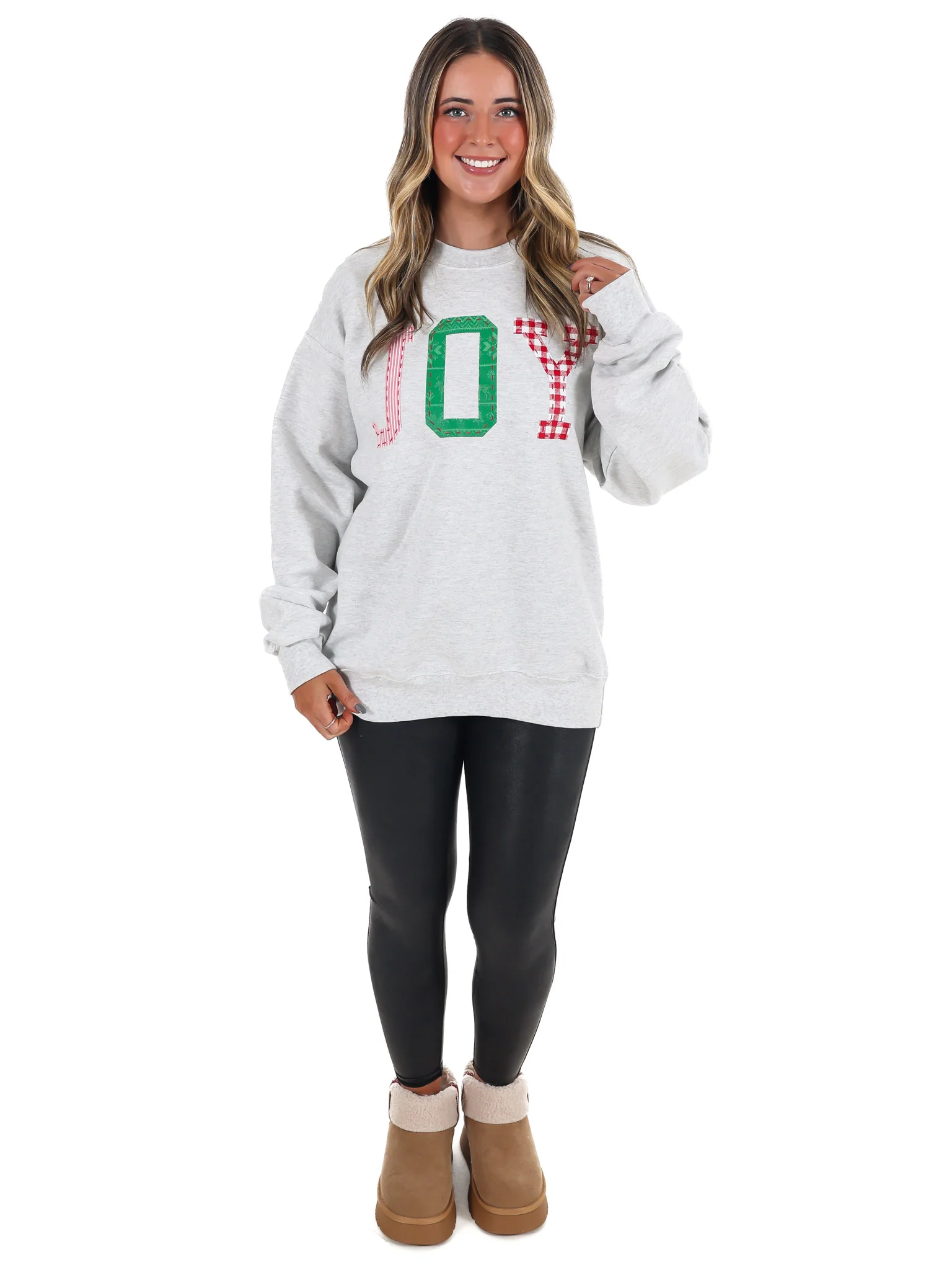 JOY Christmas Quilted Puff Ink Sweatshirt - Image 10