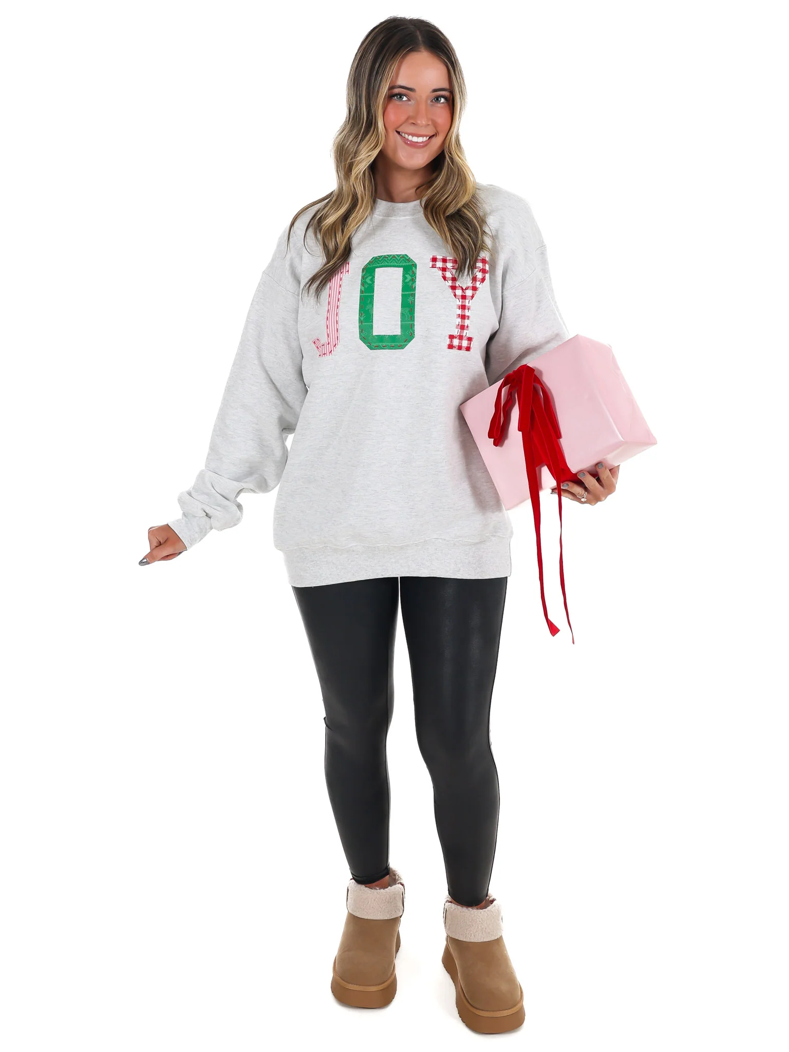 JOY Christmas Quilted Puff Ink Sweatshirt - Image 4