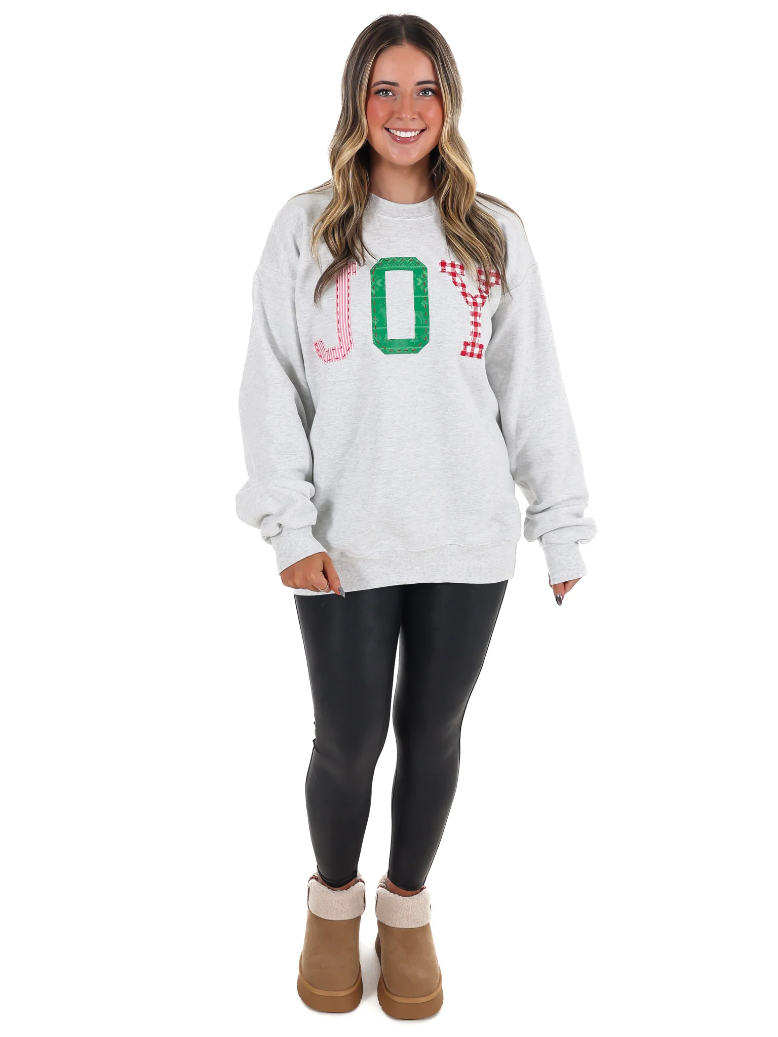 JOY Christmas Quilted Puff Ink Sweatshirt - Image 8