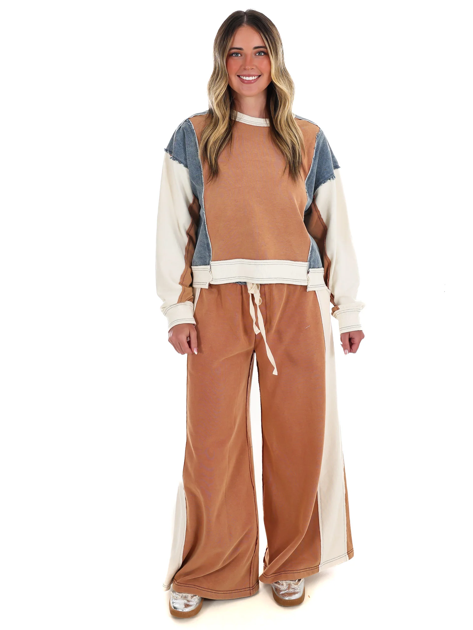 Just Getting Started Colorblock Pants