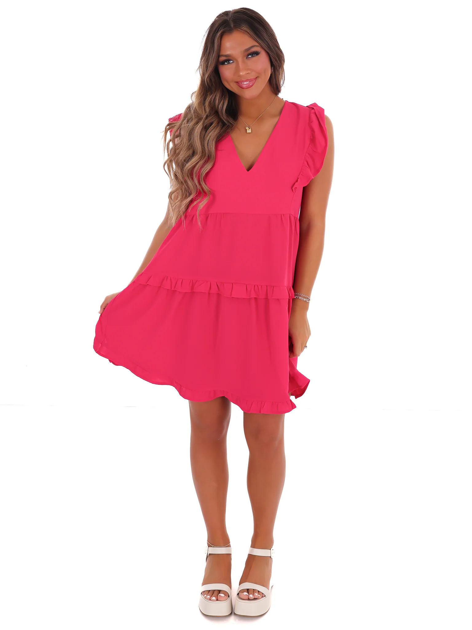 Just Like Heaven Ruffle Dress - Image 23