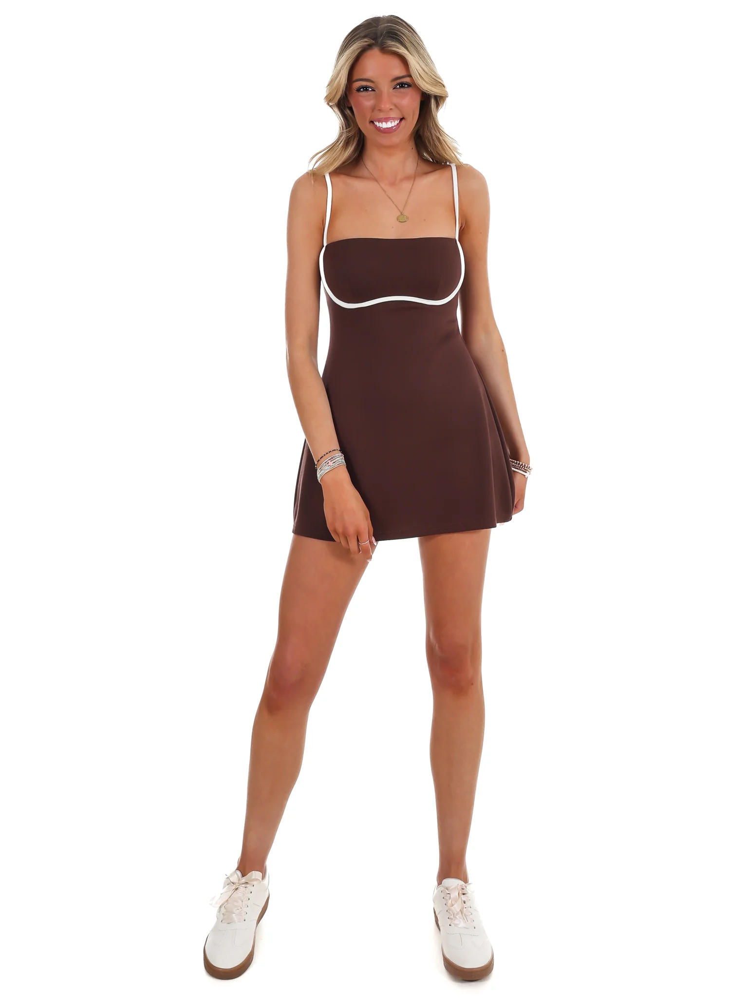 Just My Style Contrast Romper Dress - Image 25