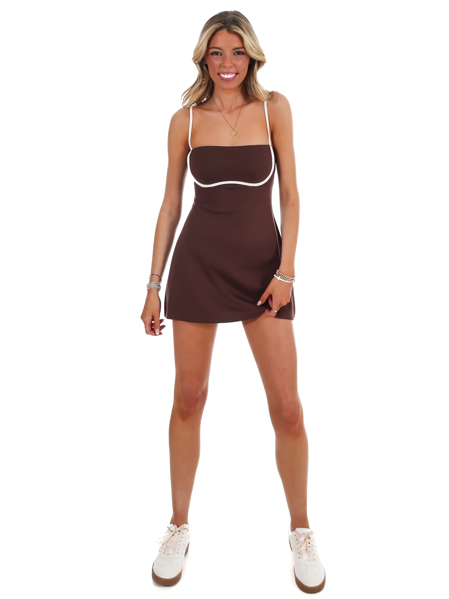Just My Style Contrast Romper Dress - Image 27