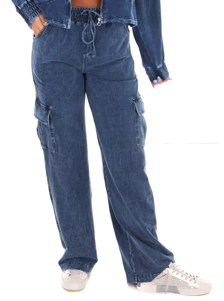 Keep It Authentic Wide Leg Cargo Pants - Image 2