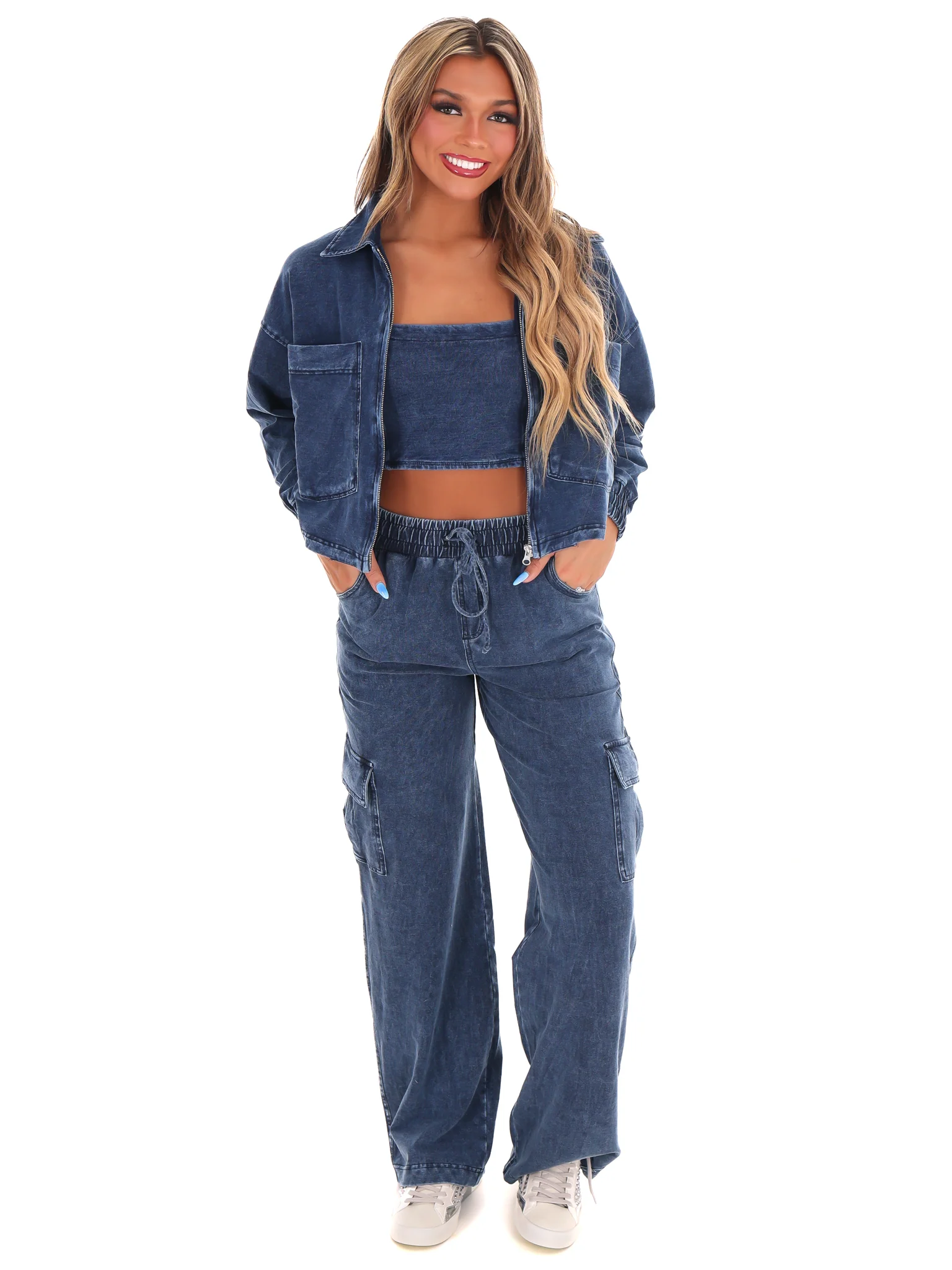 Keep It Authentic Wide Leg Cargo Pants - Image 5