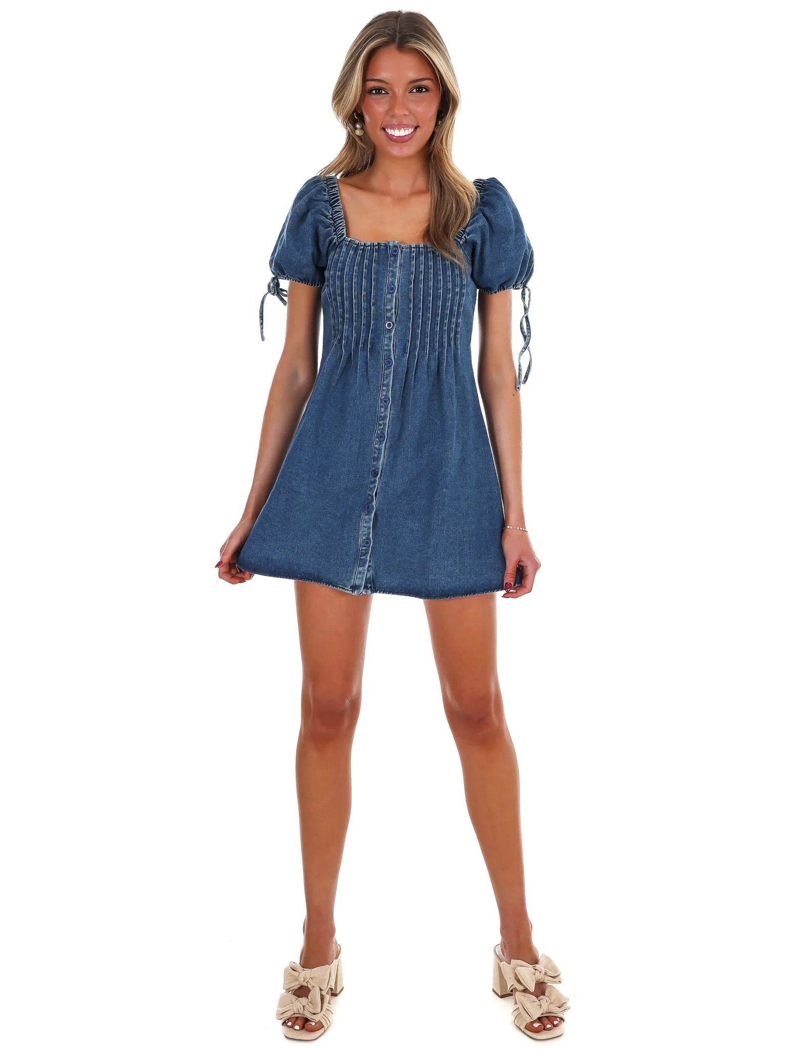 Keep It Real Denim Mini Dress - Image 4