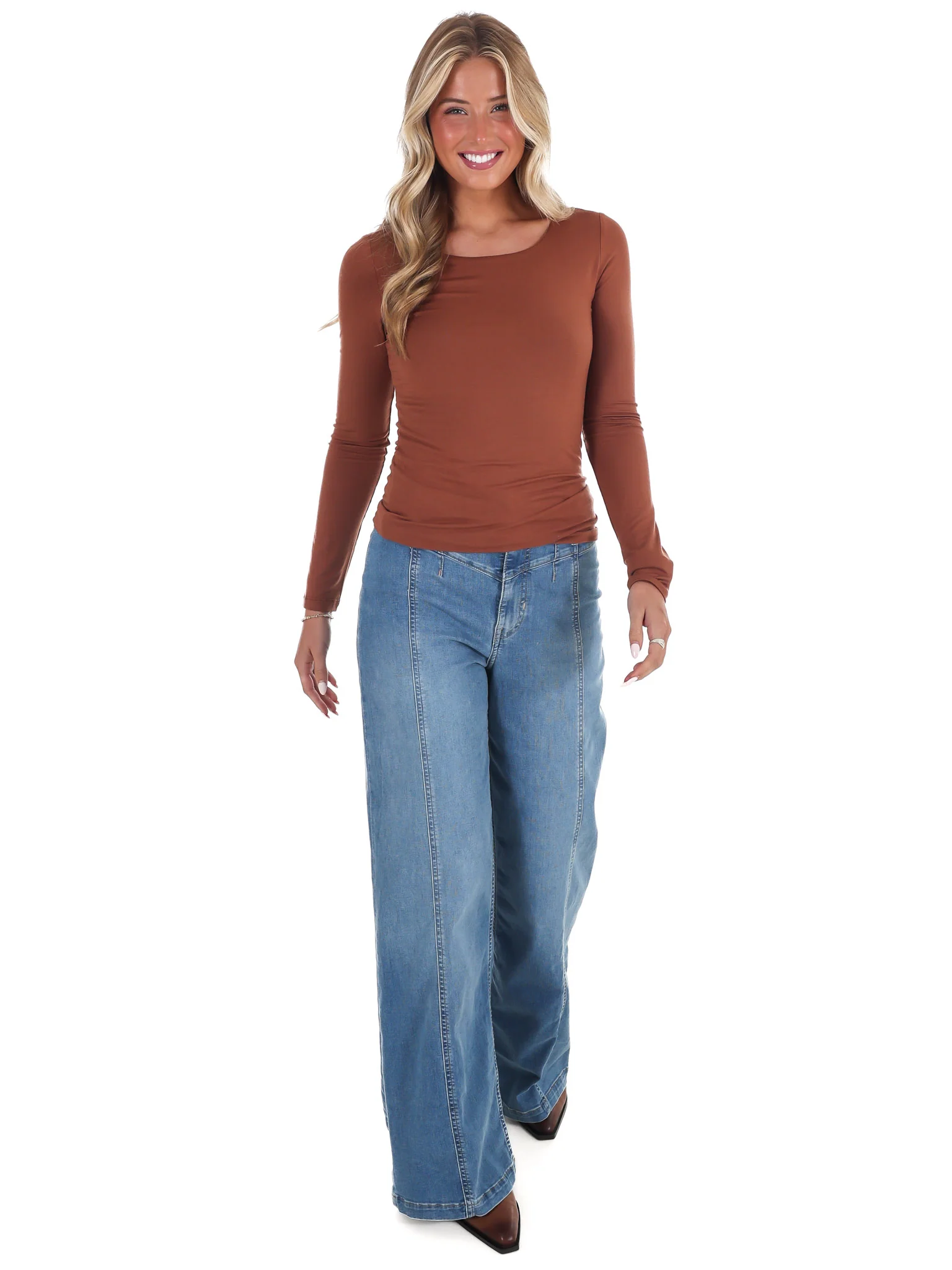 Keep Talking Layered Round Neck Fitted Top - Image 12