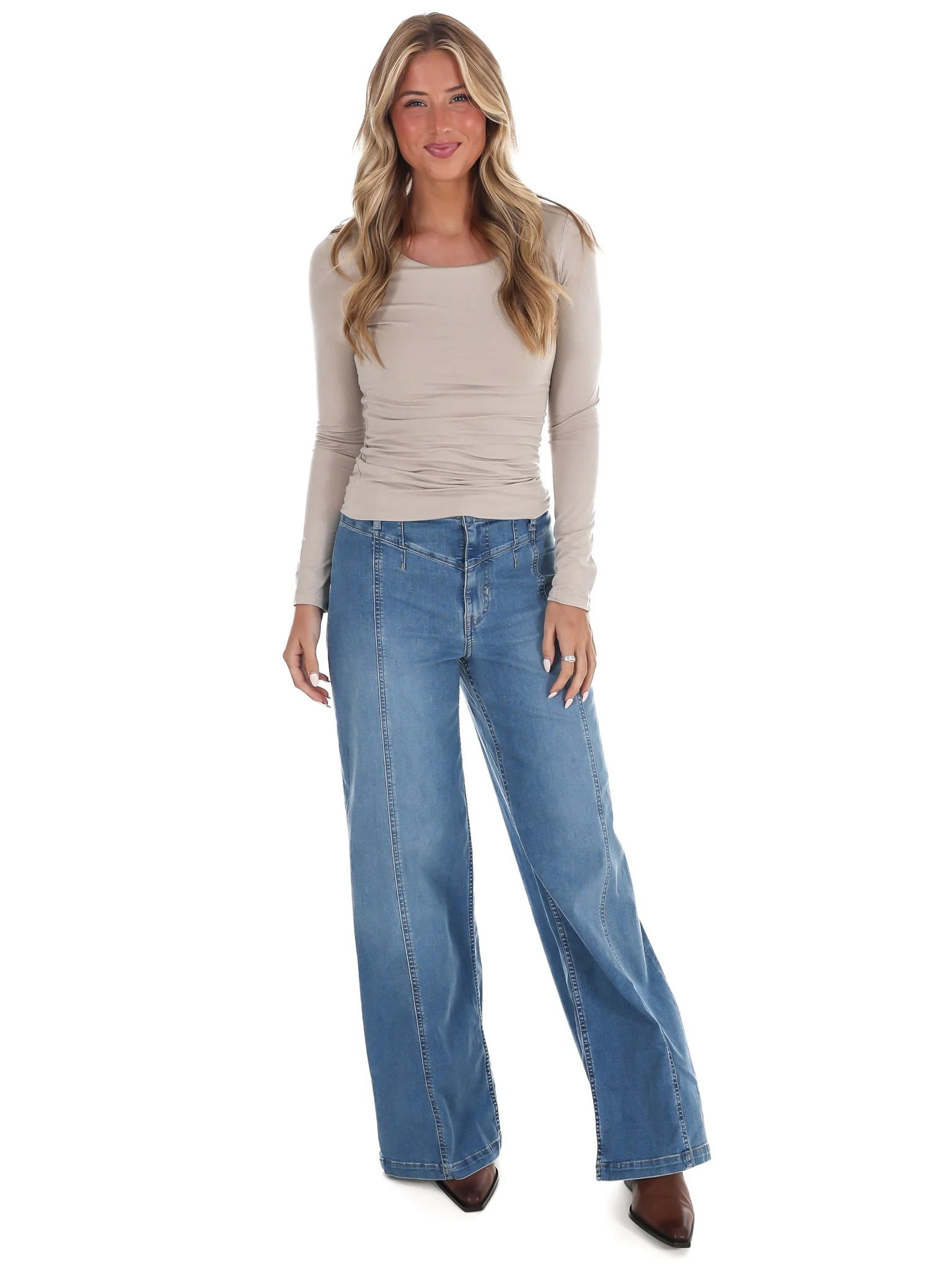 Keep Talking Layered Round Neck Fitted Top - Image 5