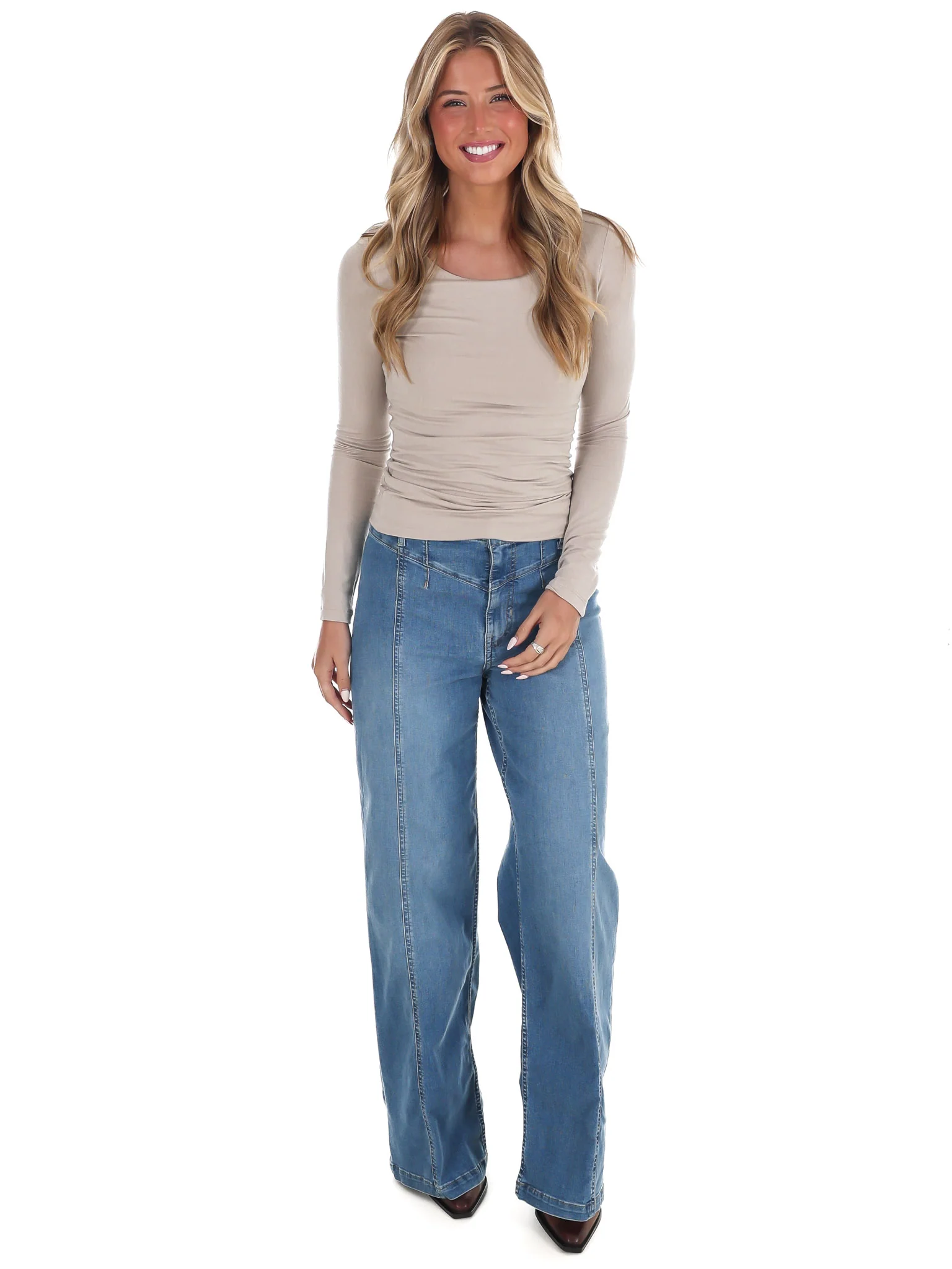 Keep Talking Layered Round Neck Fitted Top - Image 6