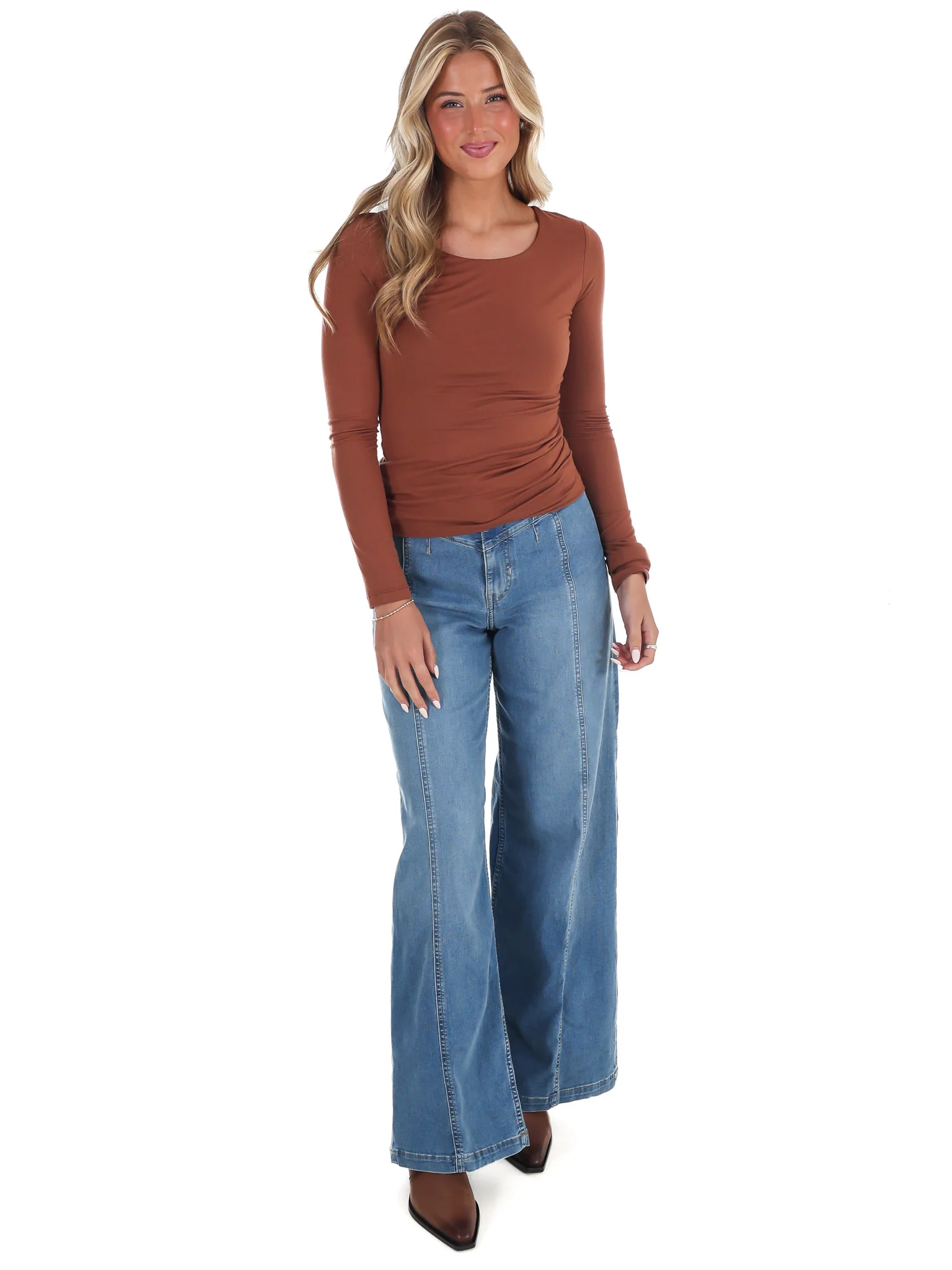 Keep Talking Layered Round Neck Fitted Top - Image 8