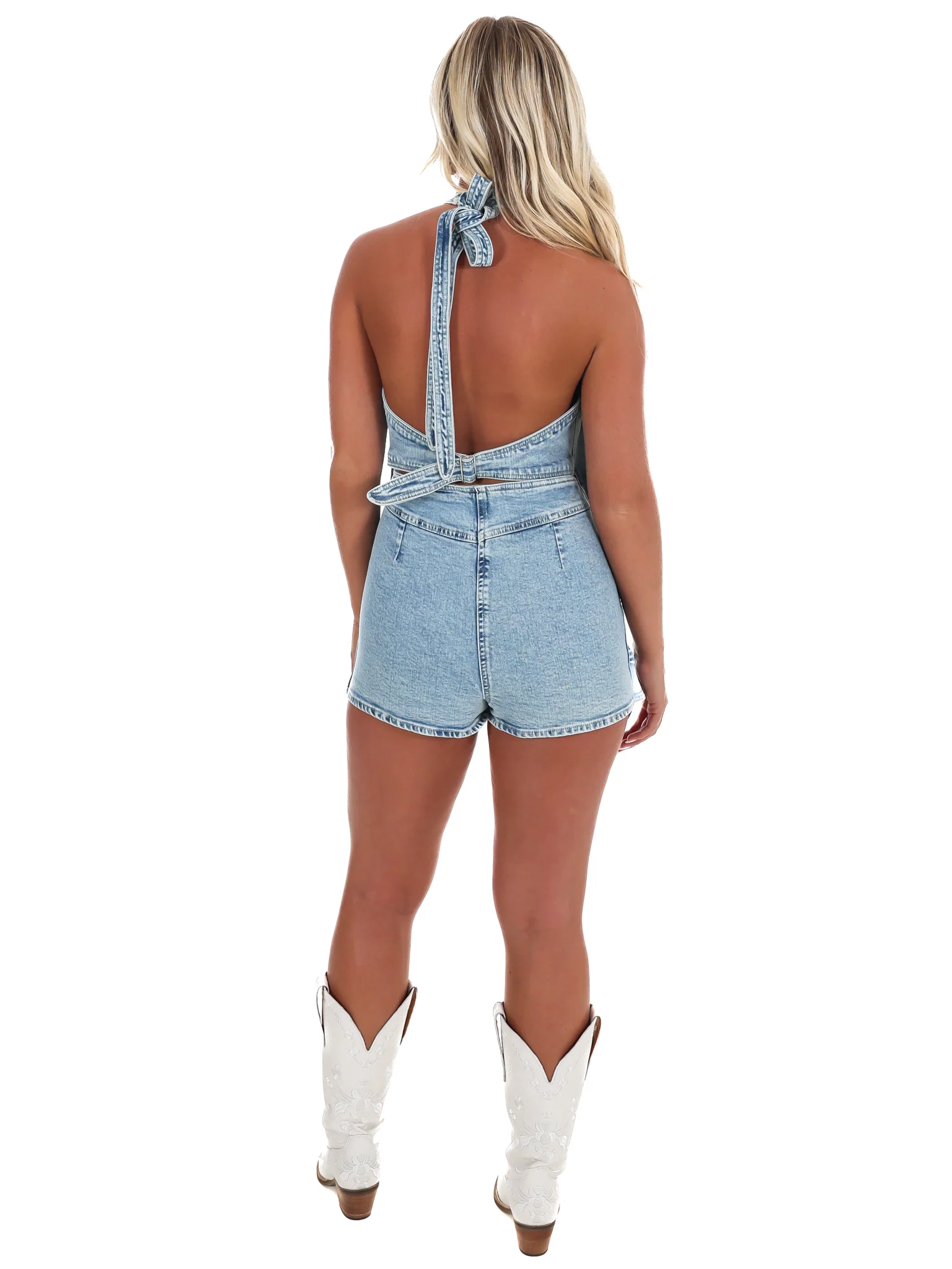 Know You Best Denim Romper - Image 7