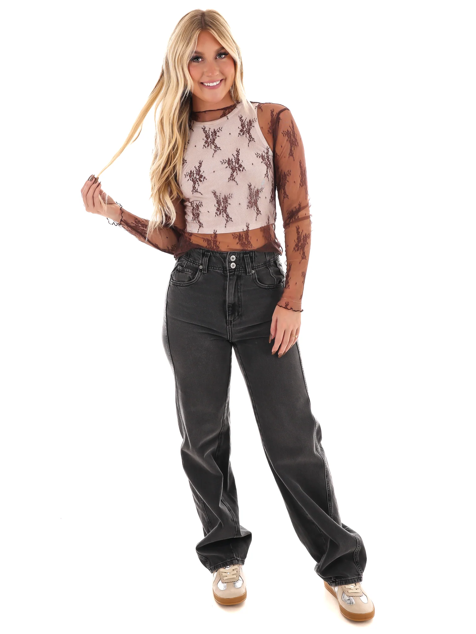 Lace Embrace Sheer Top - Image 19
