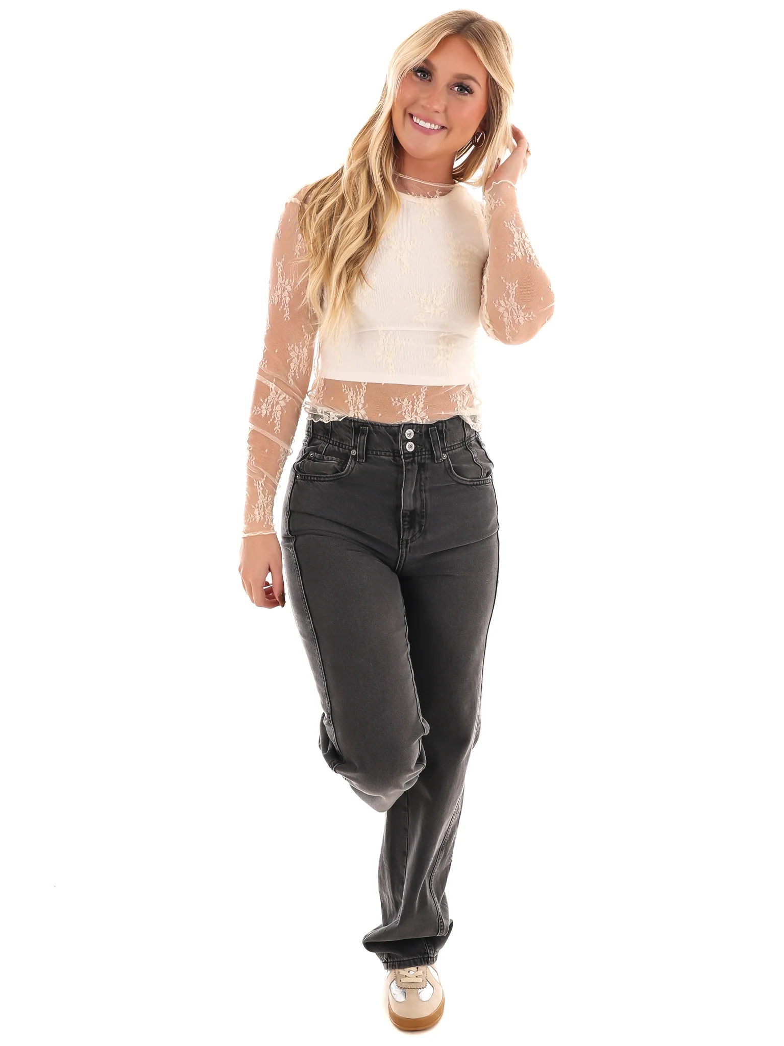 Lace Embrace Sheer Top - Image 26