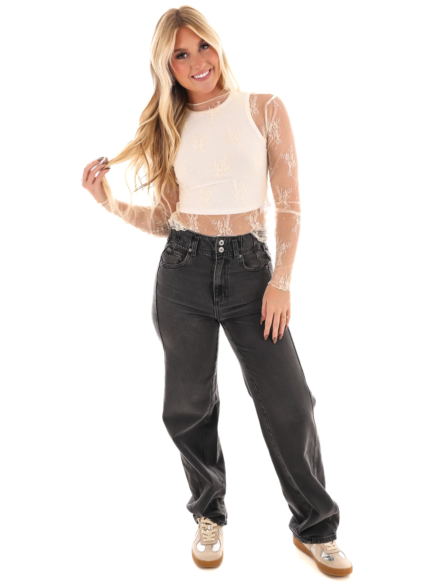 Lace Embrace Sheer Top - Image 28