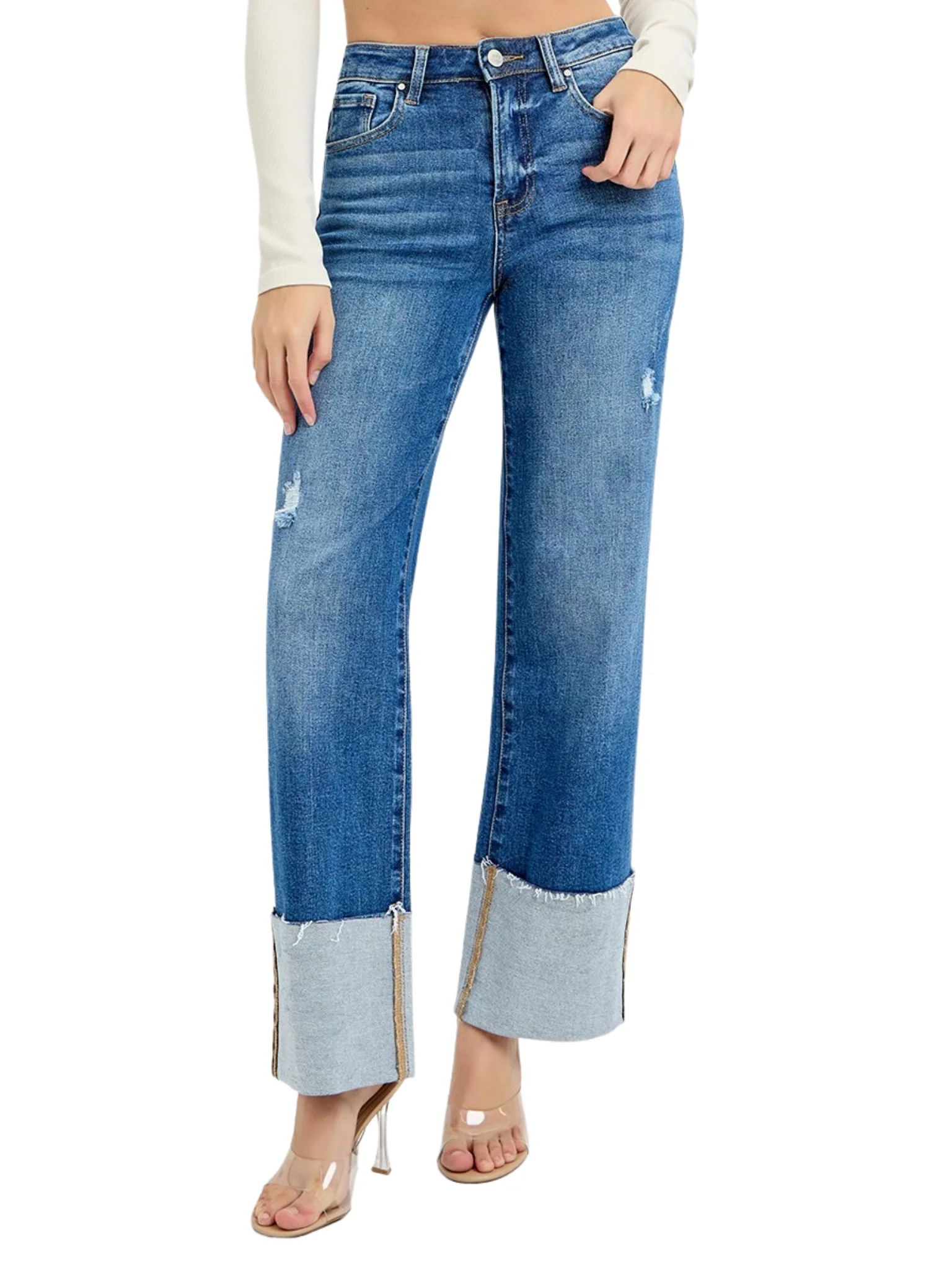 Laid Back Blues Cuffed Jeans - Image 6
