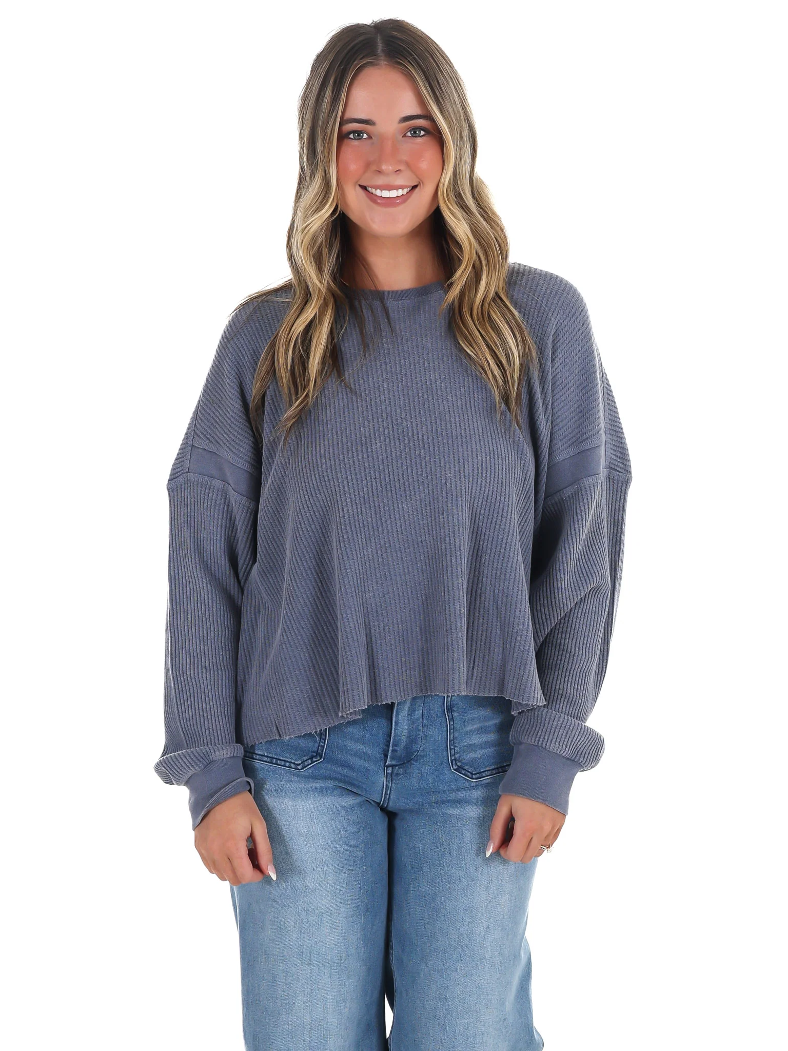 Laidback Comfort Waffle Knit Top - Image 16