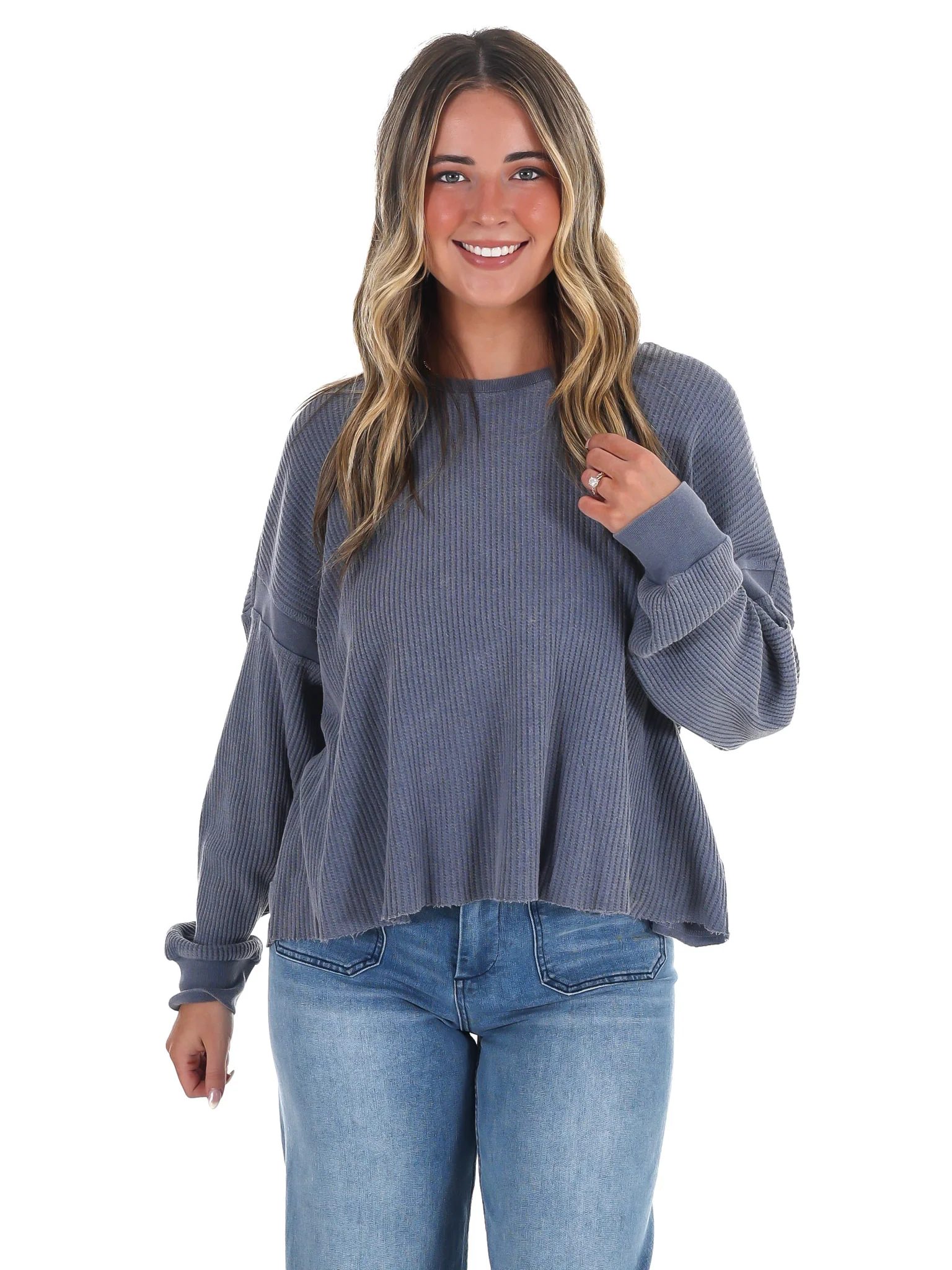 Laidback Comfort Waffle Knit Top - Image 18