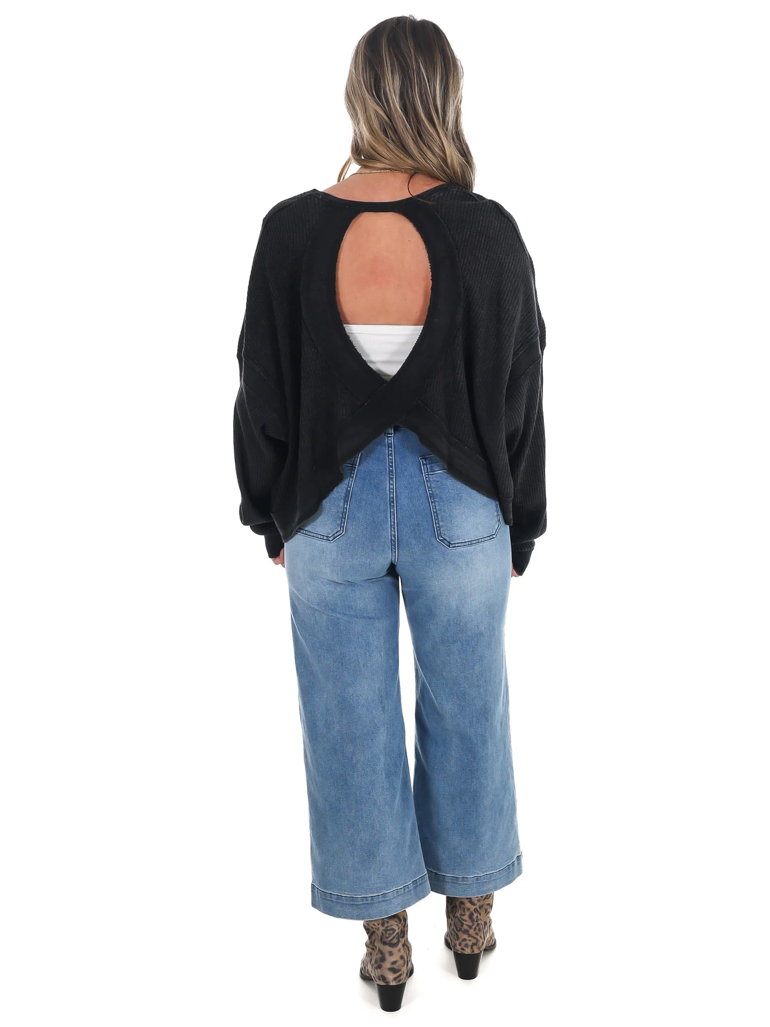 Laidback Comfort Waffle Knit Top - Image 7