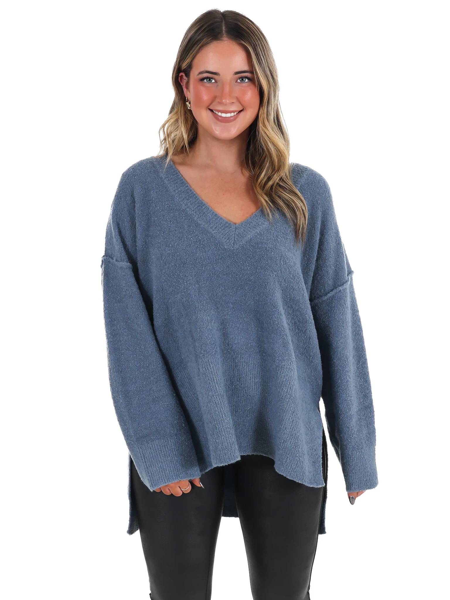 Laidback Daze Oversized V-Neck Sweater - Image 12