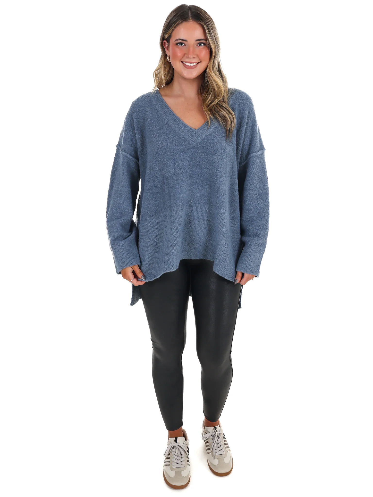 Laidback Daze Oversized V-Neck Sweater - Image 9