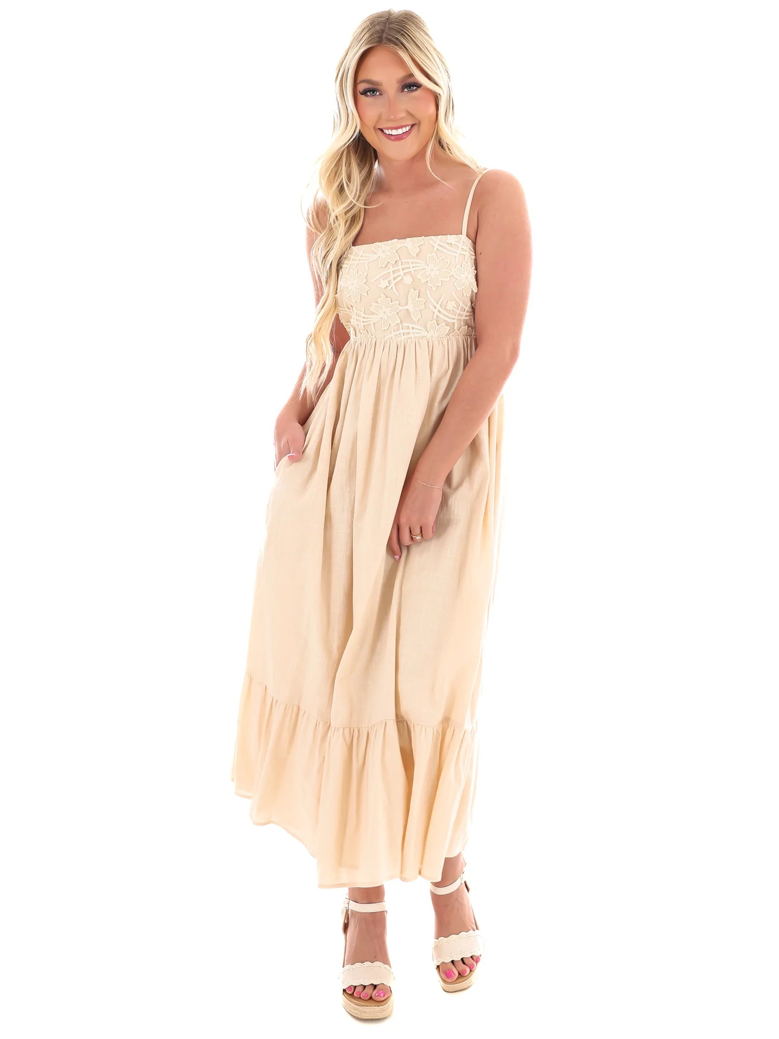 Lakeside Breeze Embroidered Midi Dress - Image 10