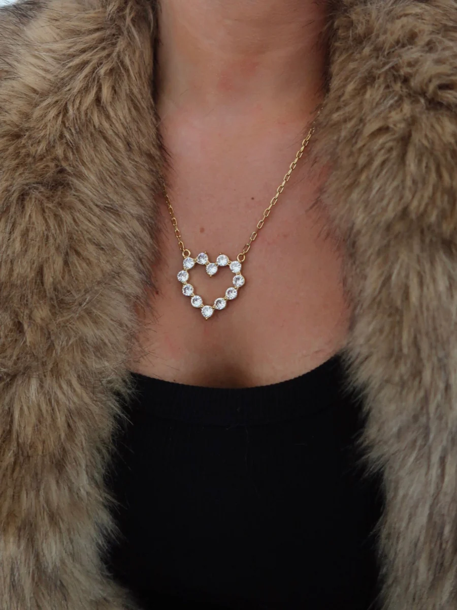 Large Diamond Heart Necklace