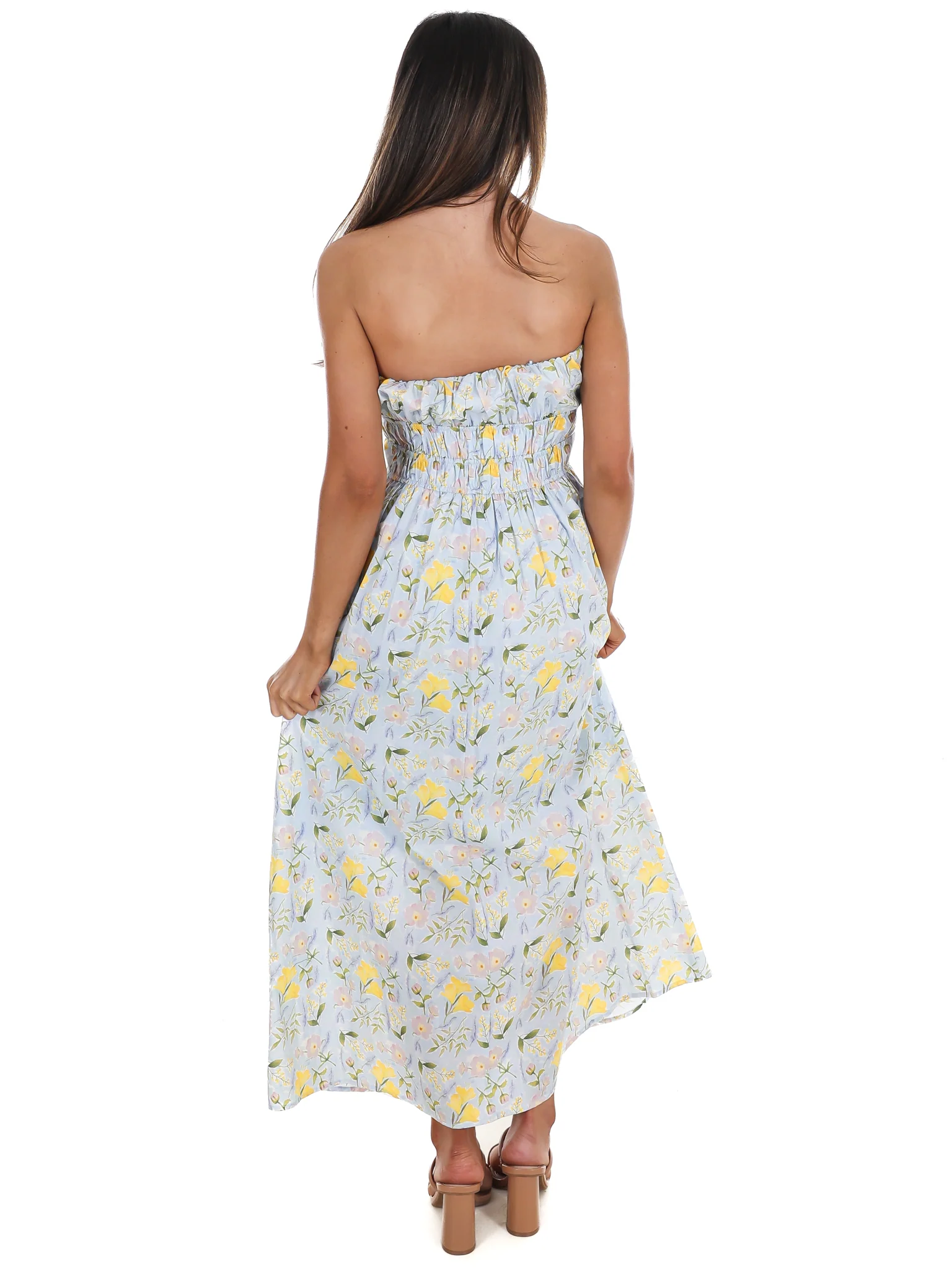 Lemon Blossom Tube Midi Dress - Image 15