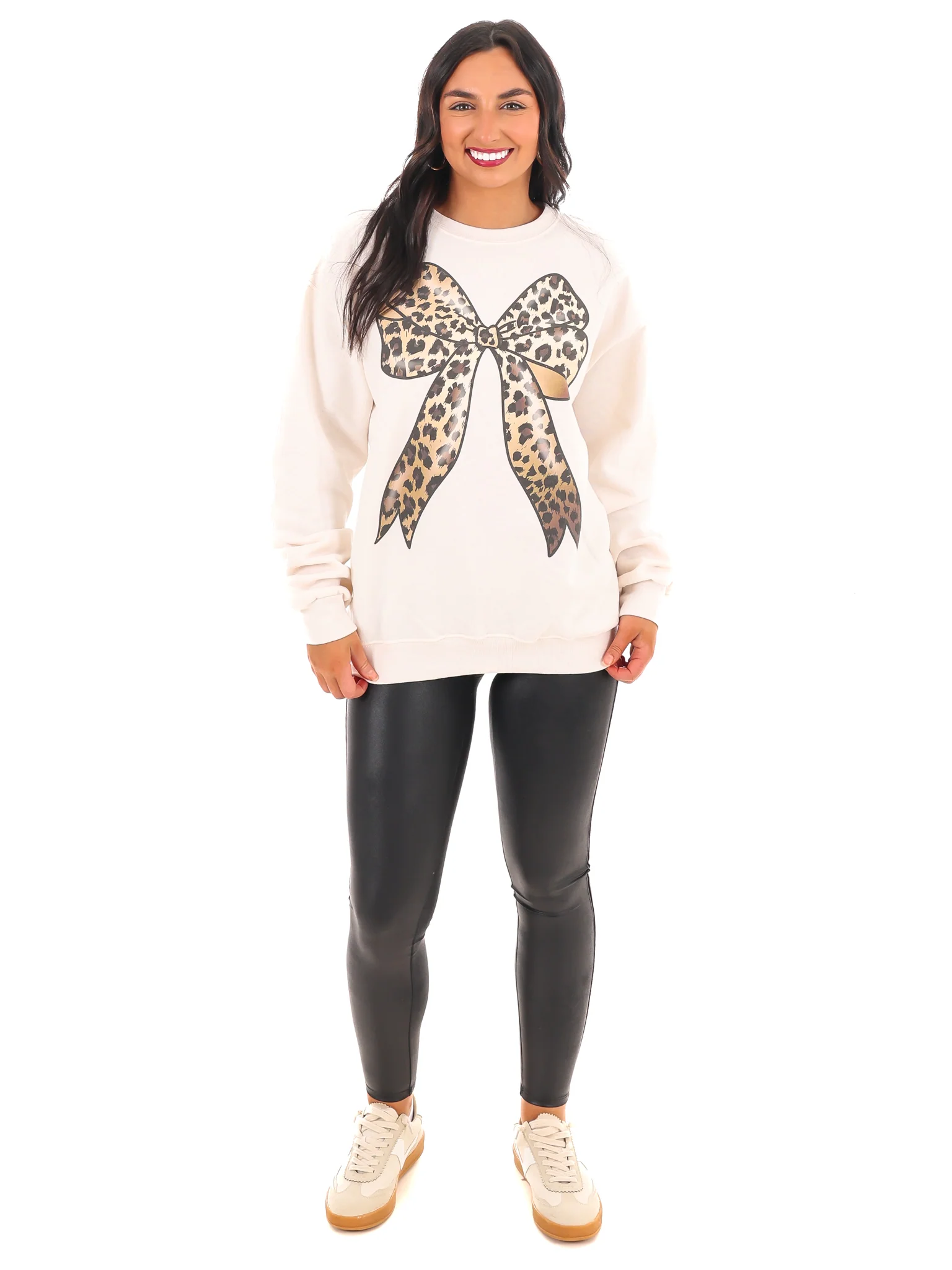 Leopard Bow Sweatshirt - Image 4