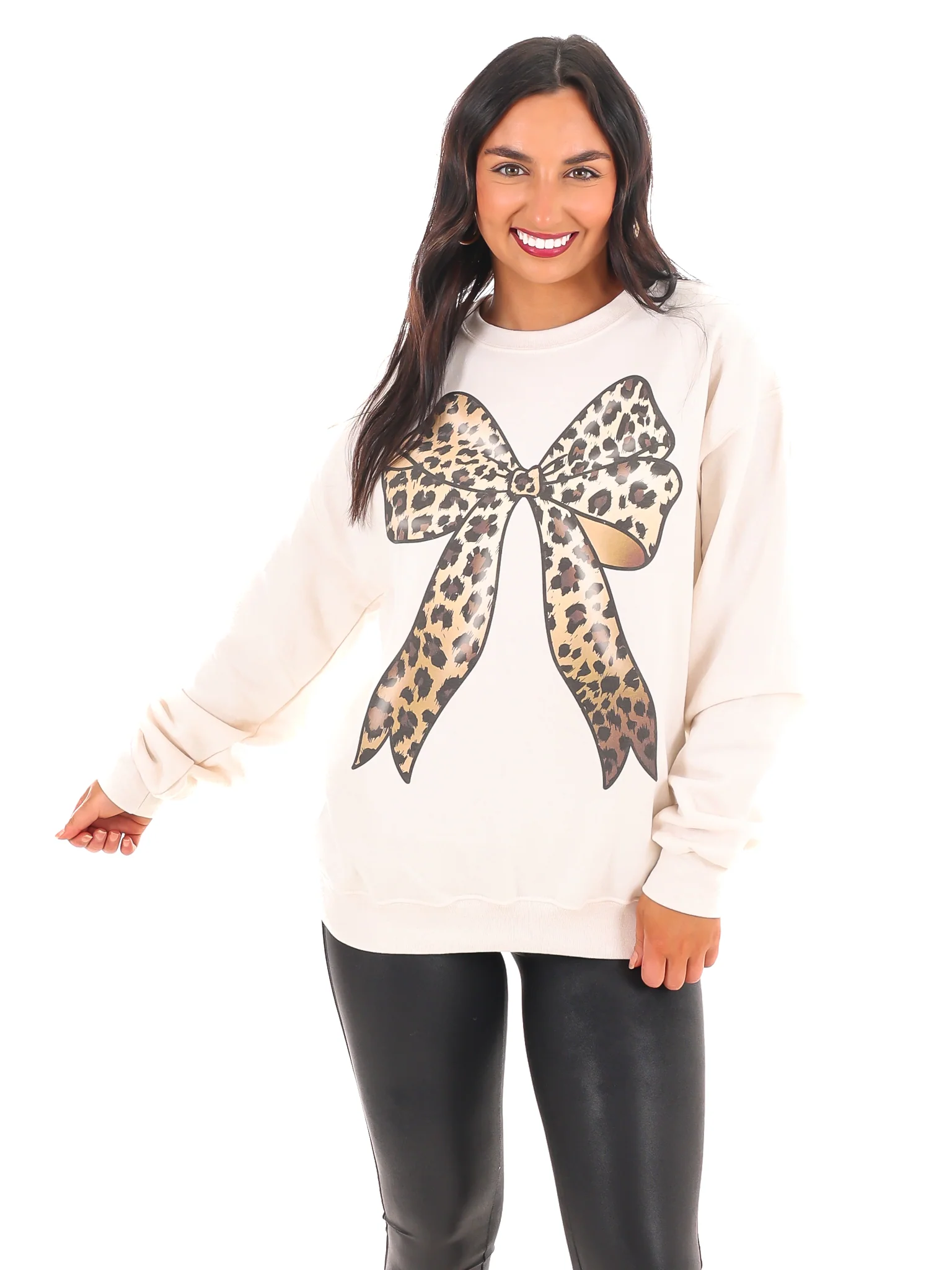 Leopard Bow Sweatshirt - Image 5