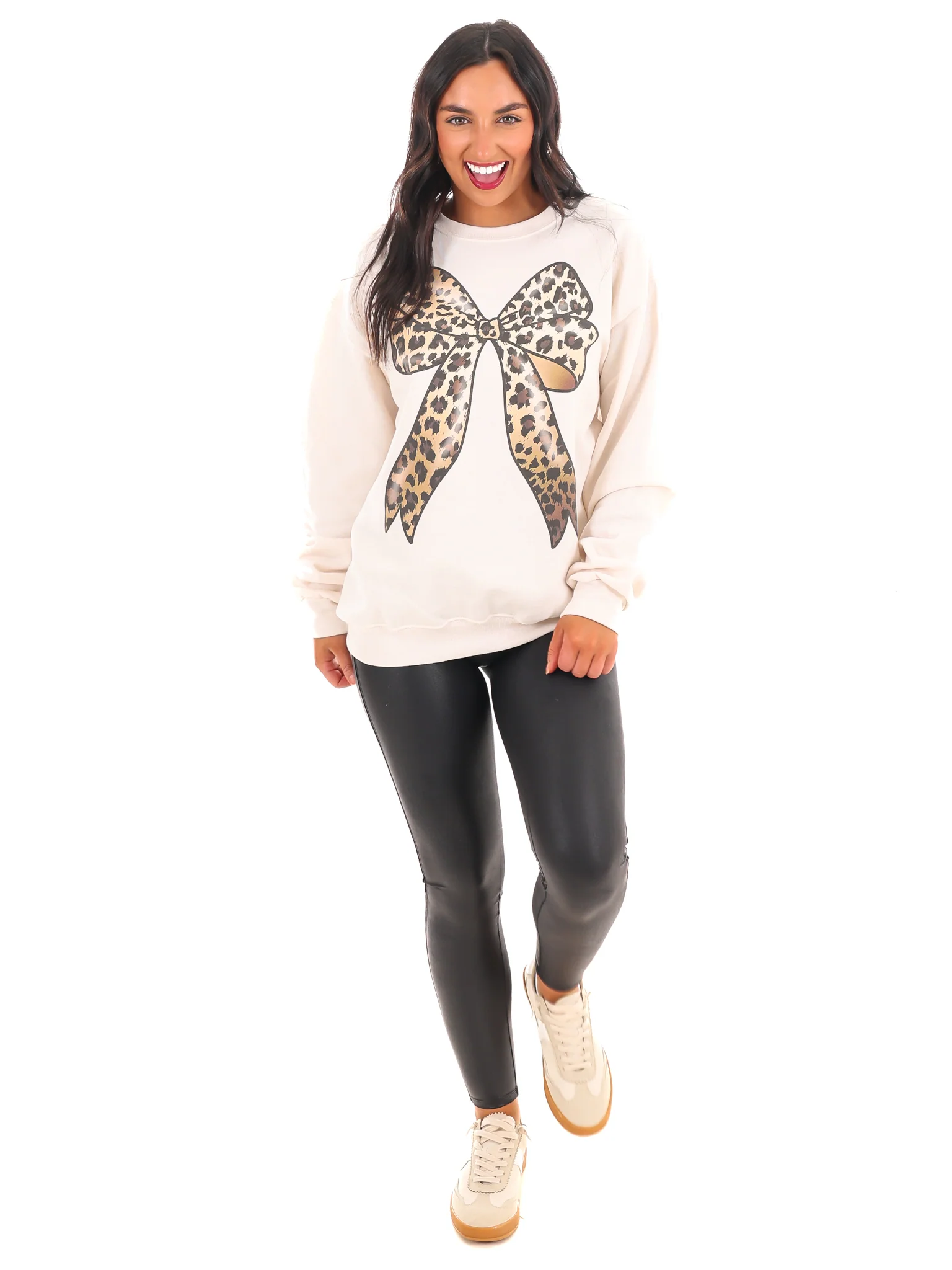 Leopard Bow Sweatshirt - Image 6