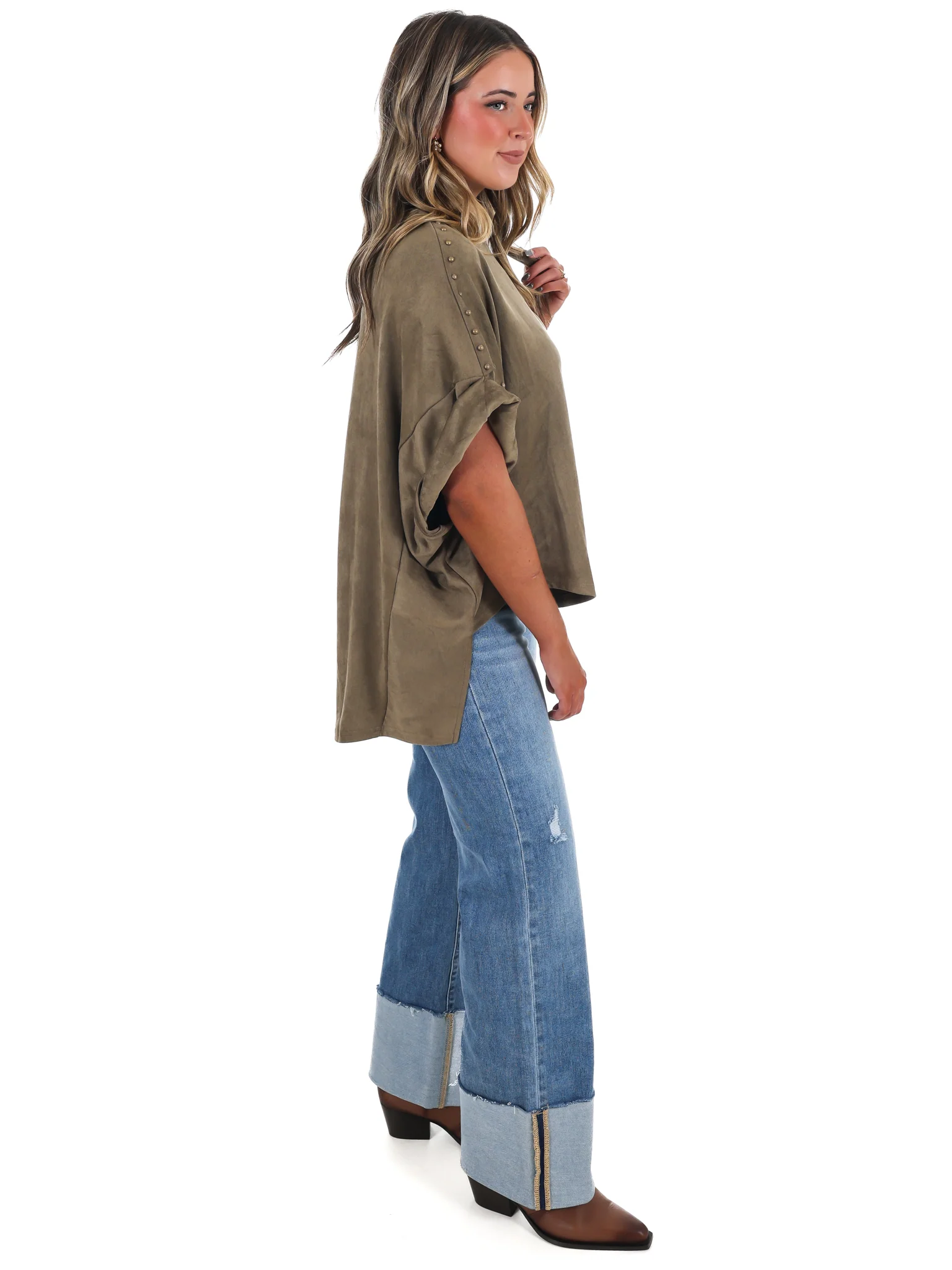 Let's Be Honest Studded Oversized Top - Image 8