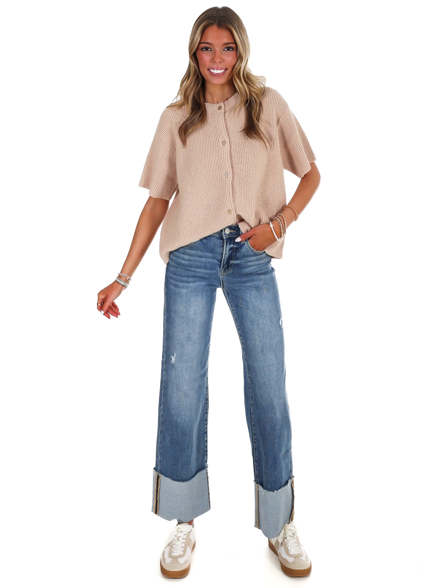 Let's Go There Short Sleeve Sweater Cardigan - Image 12
