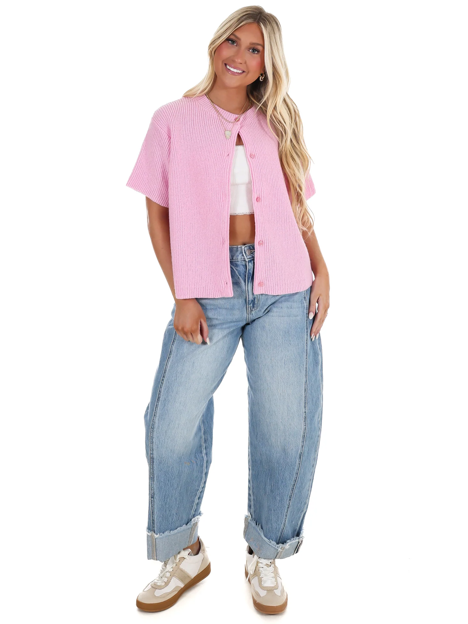 Let's Go There Short Sleeve Sweater Cardigan - Image 2