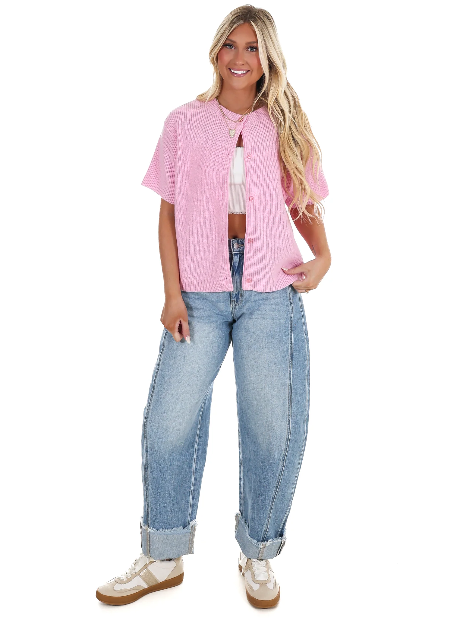 Let's Go There Short Sleeve Sweater Cardigan - Image 4